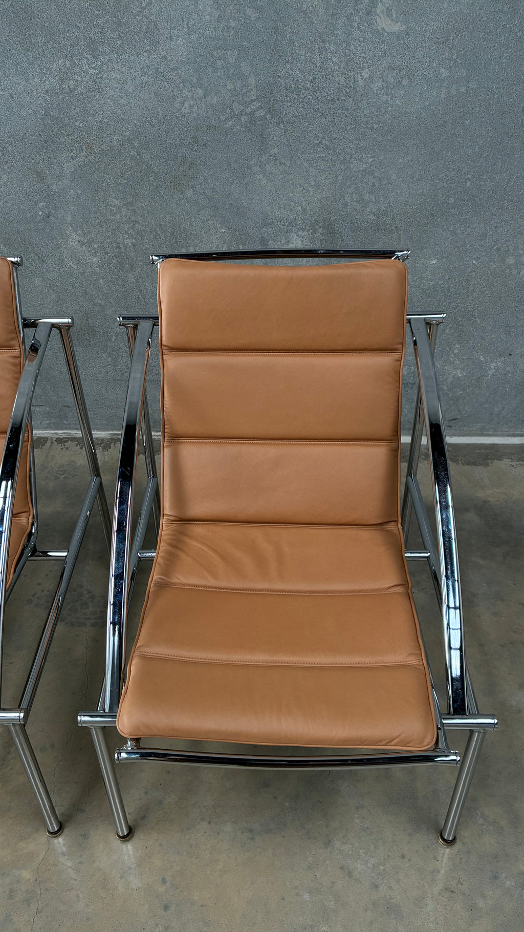 Chrome and Leather Lounge Chair 1970s
