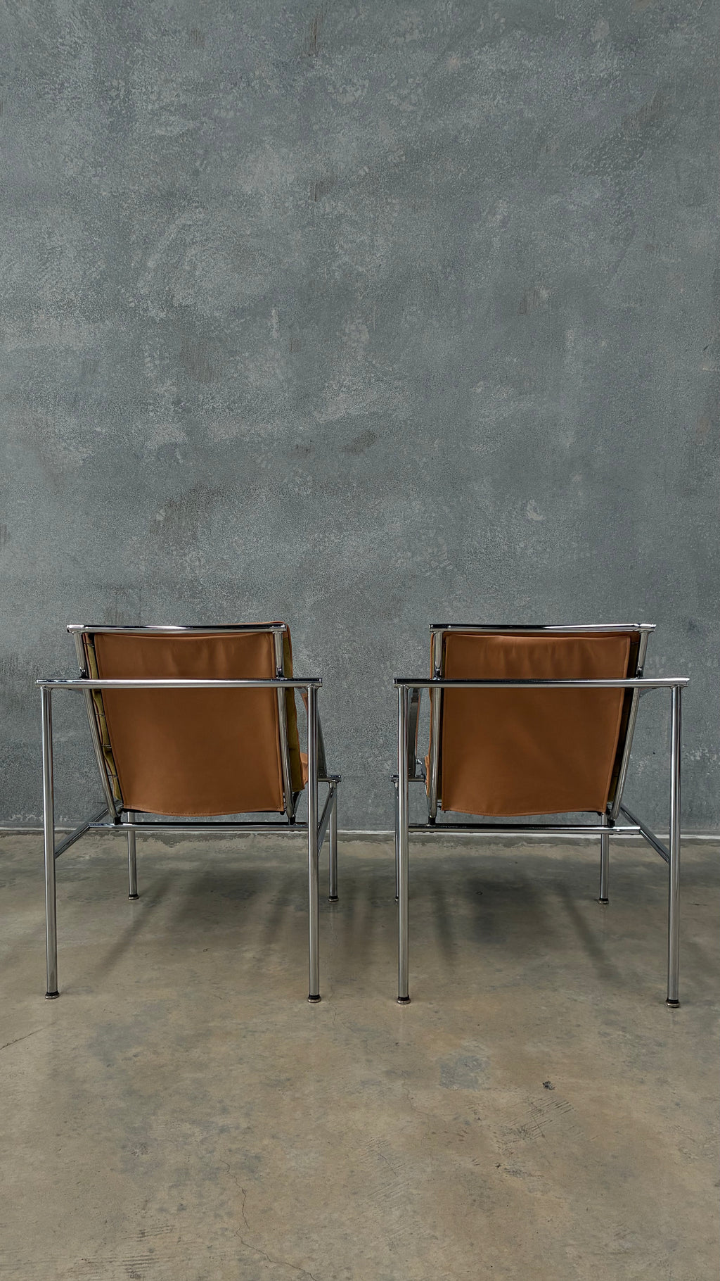 Chrome and Leather Lounge Chair 1970s
