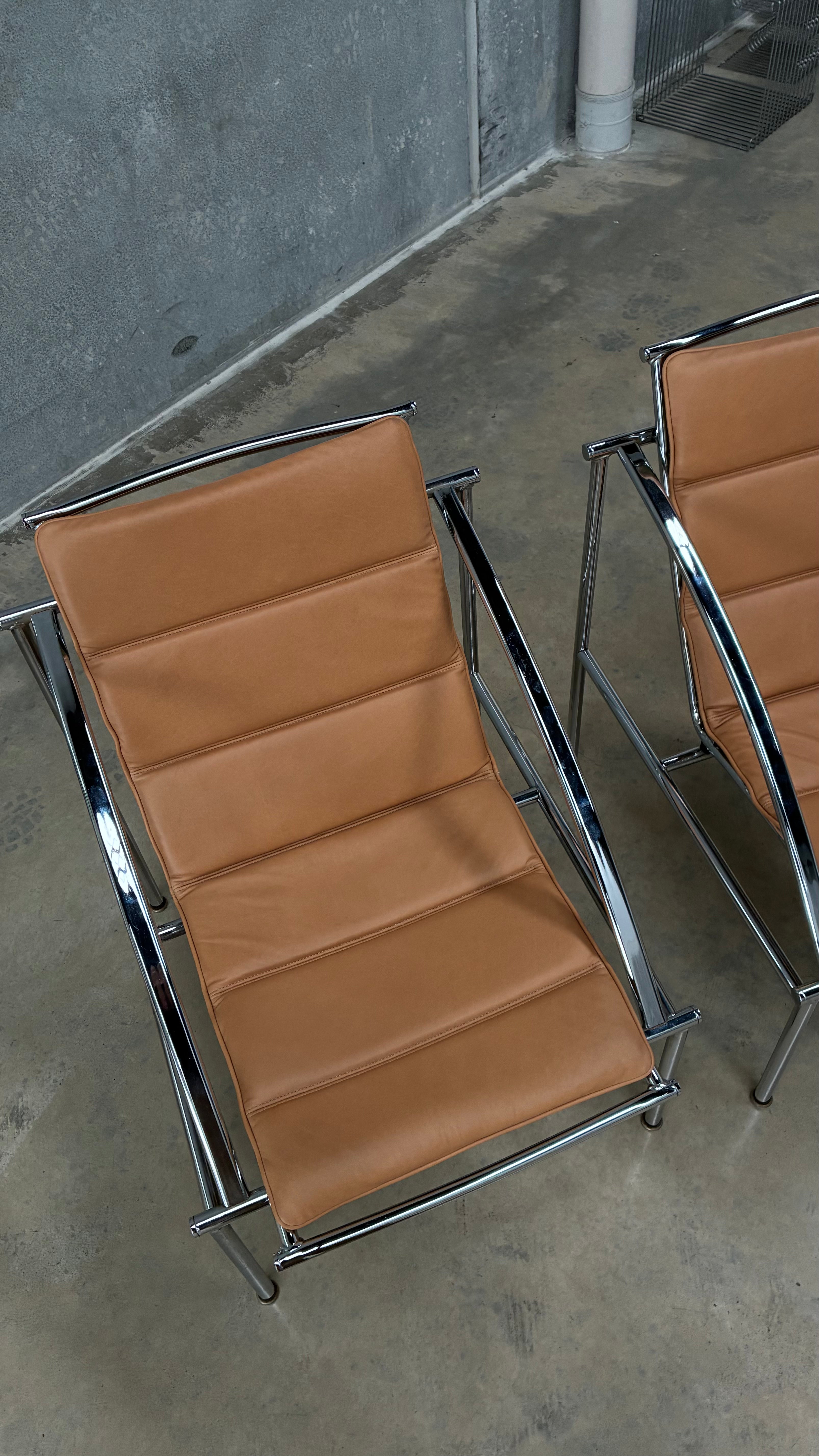 Chrome and Leather Lounge Chair 1970s