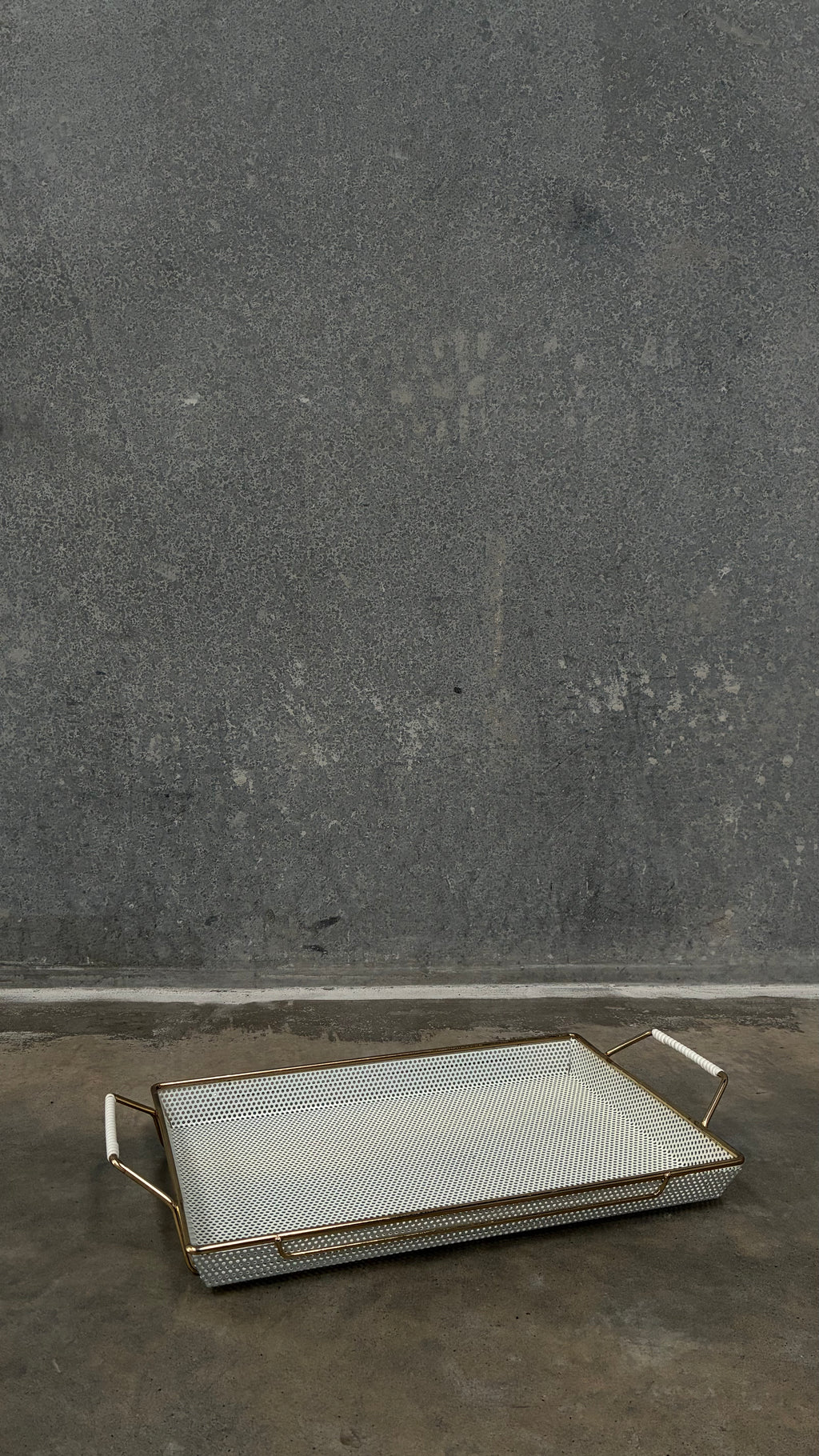 Brass Perforated Metal Serving Tray 1950s