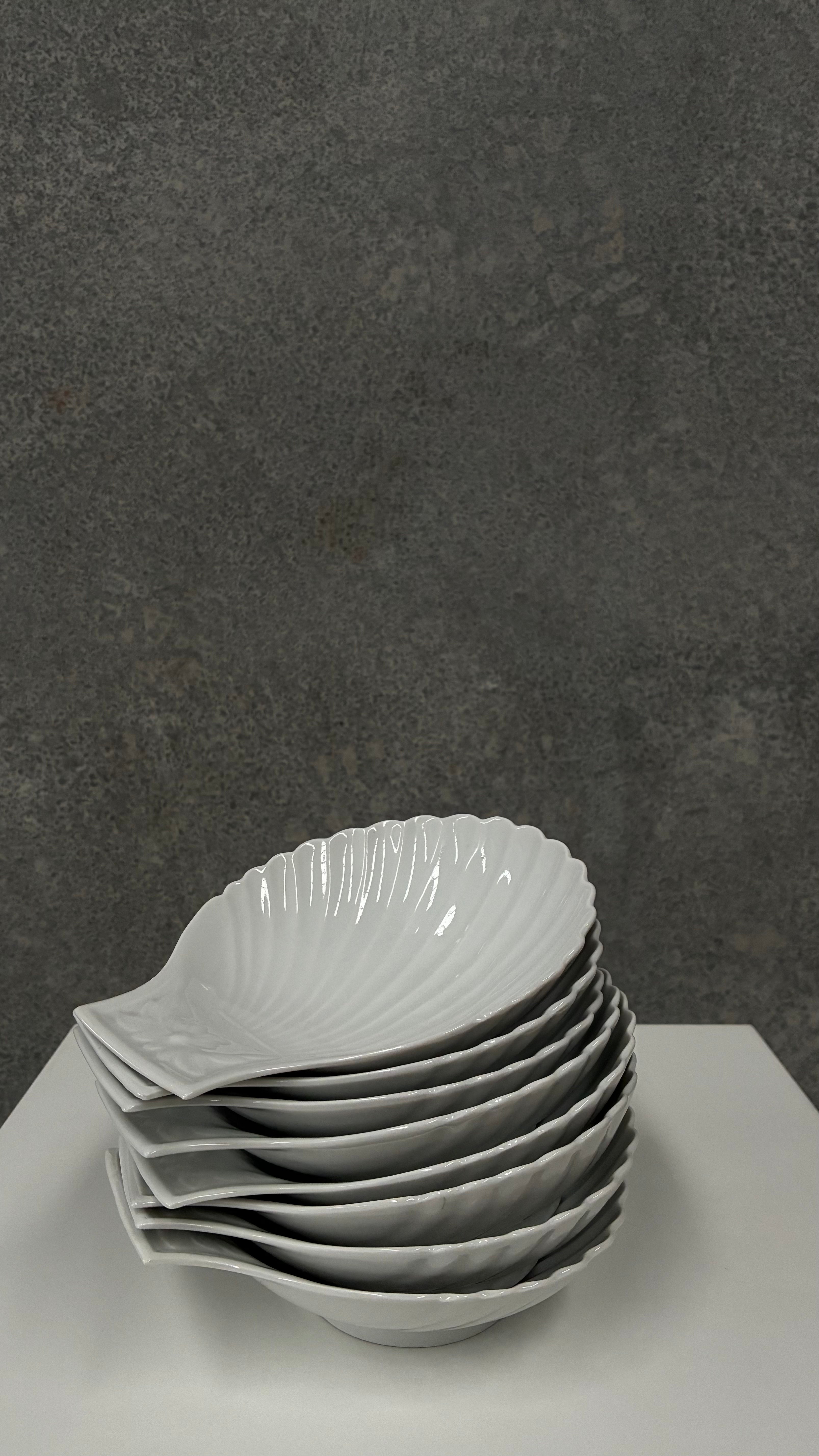 Vintage French Apilco Porcelain Shell Plate