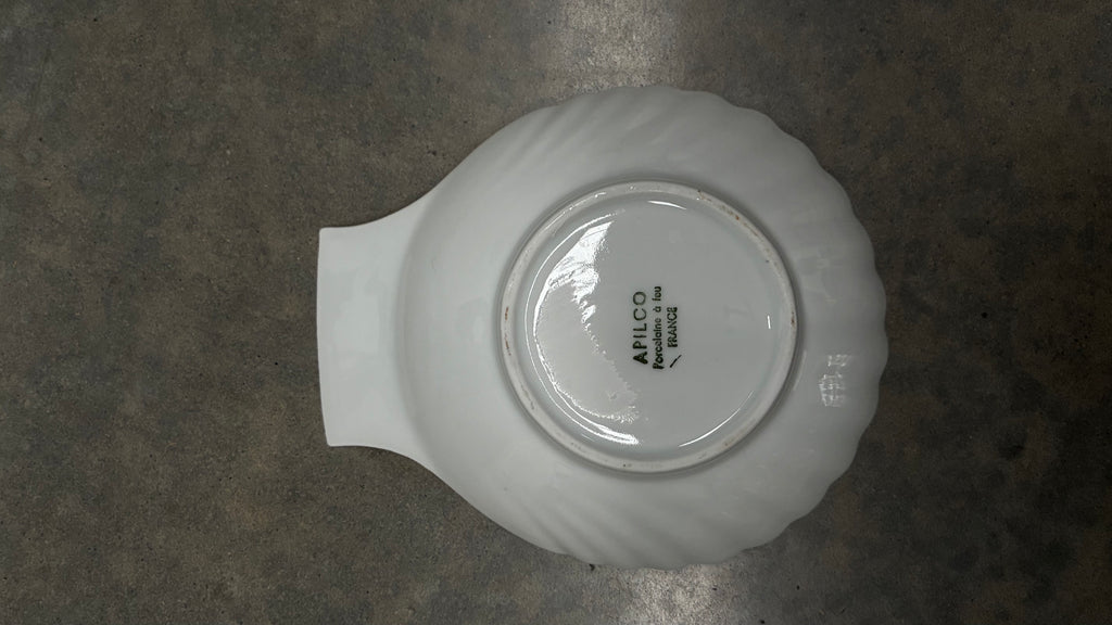 Vintage French Apilco Porcelain Shell Plate