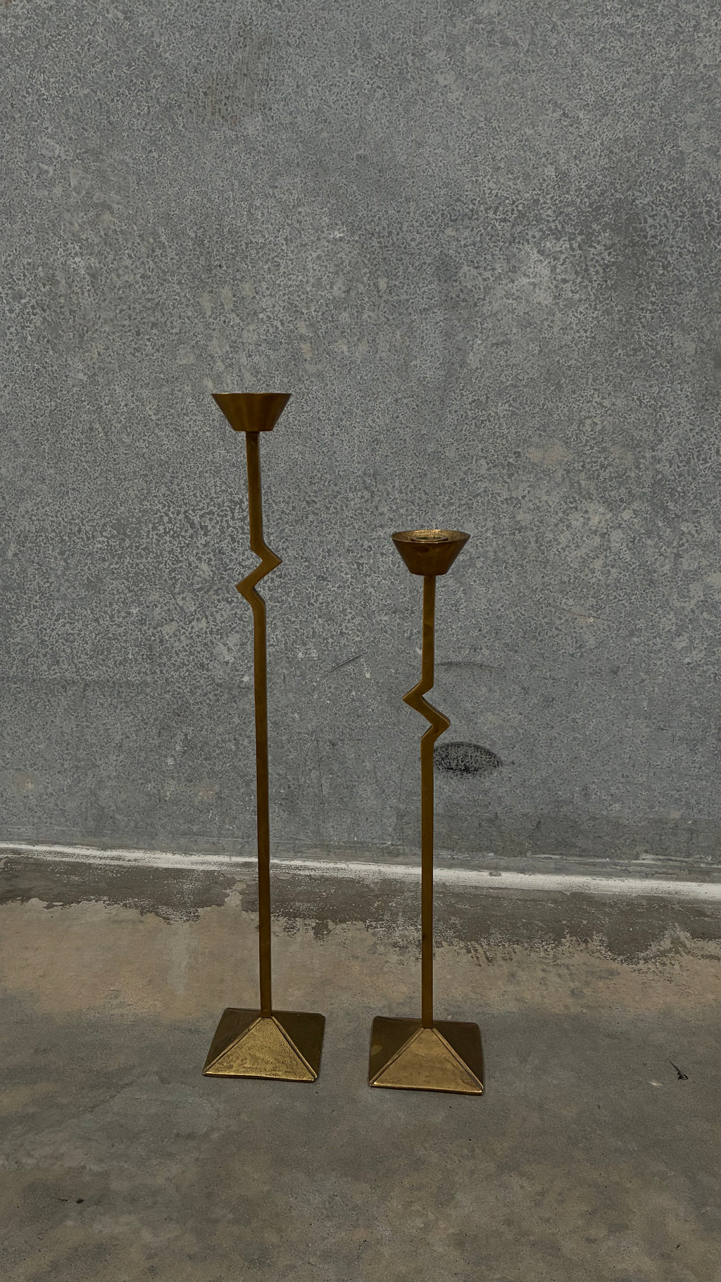 Pair of Italian Brass Candlesticks 1980s