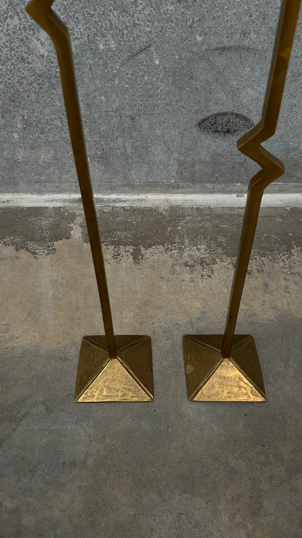 Pair of Italian Brass Candlesticks 1980s
