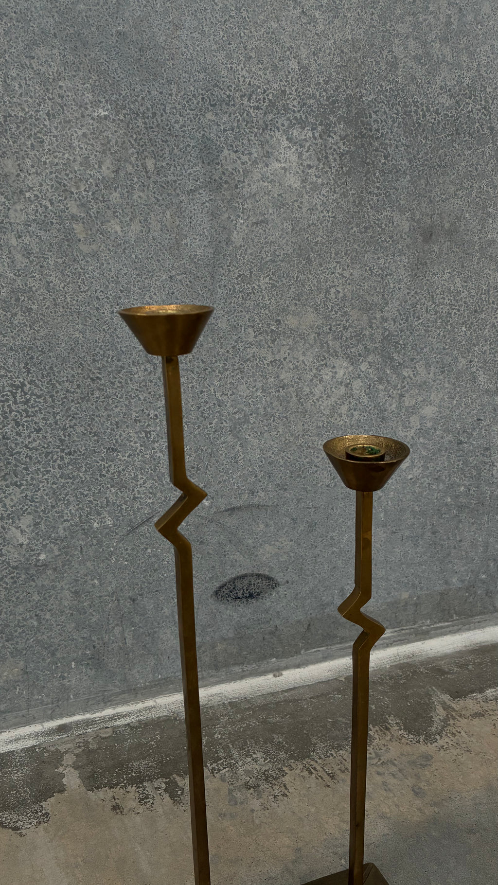 Pair of Italian Brass Candlesticks 1980s
