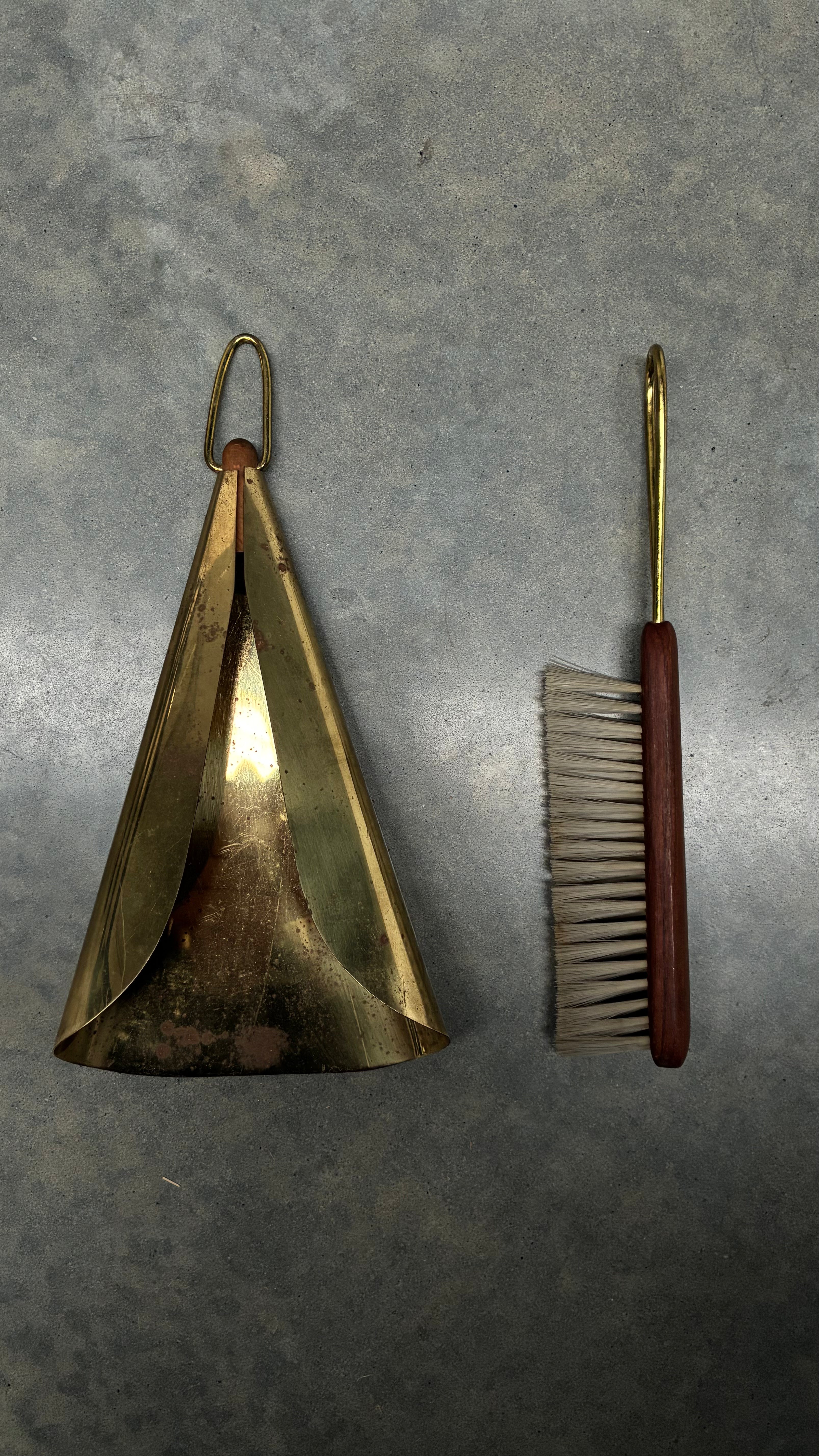 Italian Brass Hearth Set 1950s