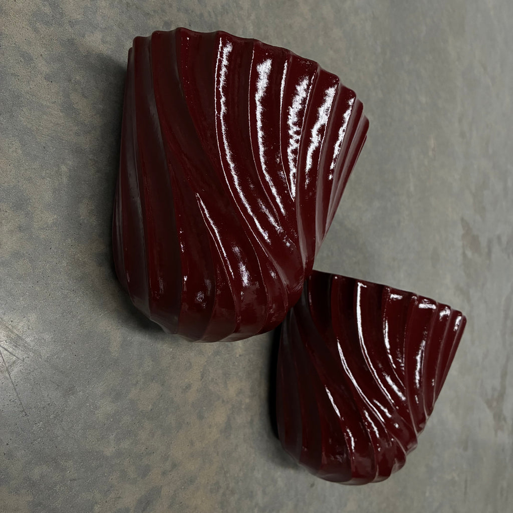 Pair of Handmade ceramic wall sconces, Portugal