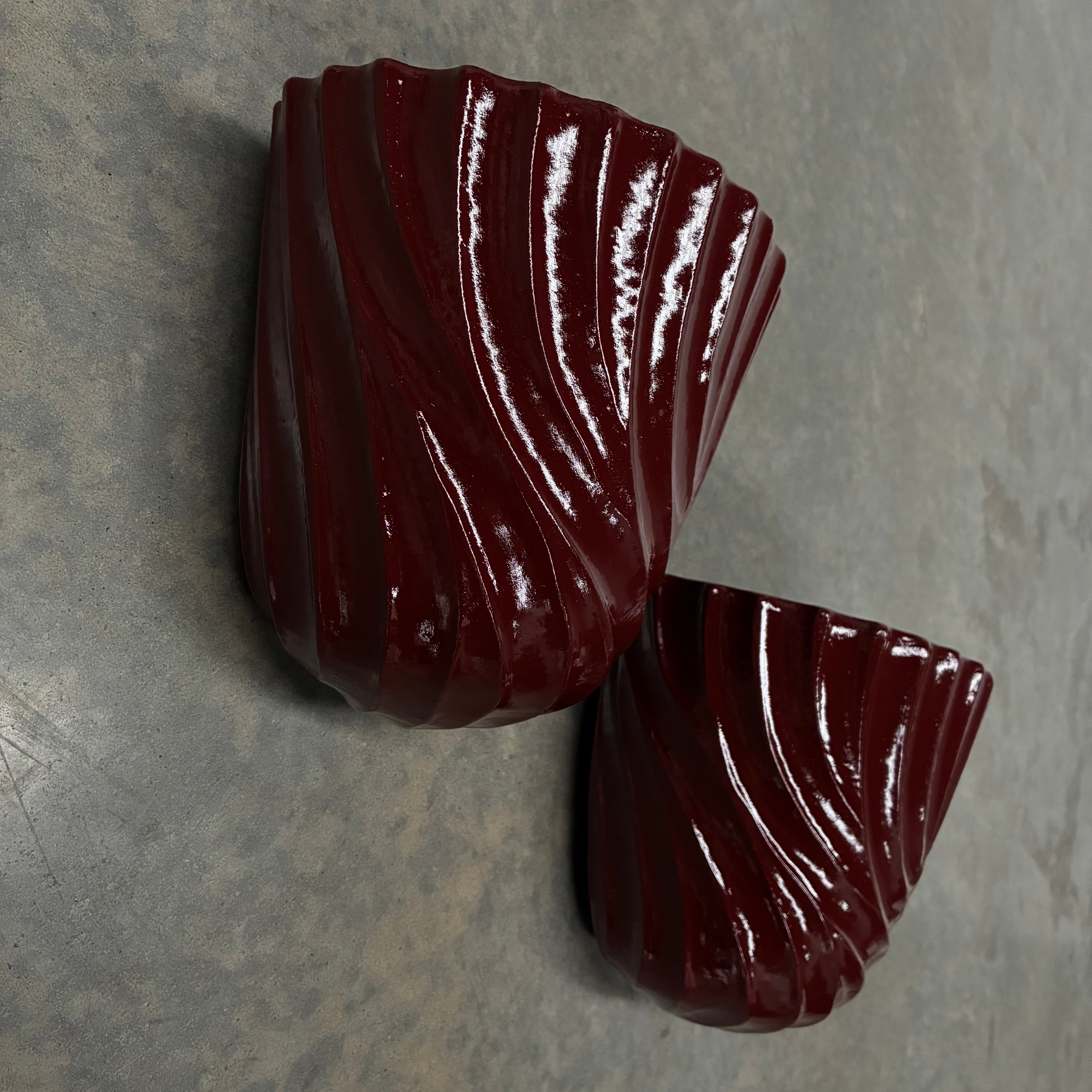 Pair of Handmade ceramic wall sconces, Portugal