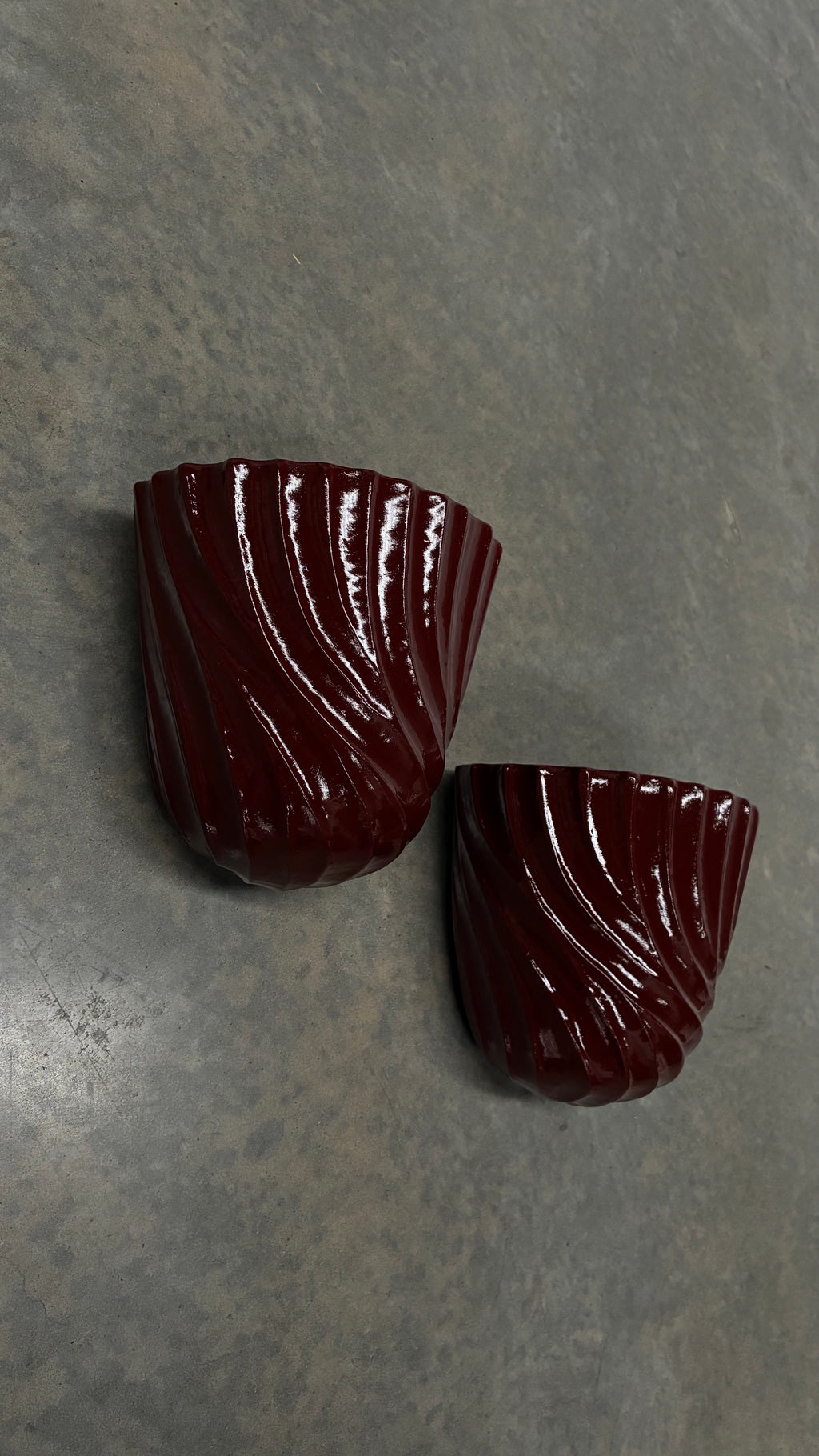 Pair of Handmade ceramic wall sconces, Portugal