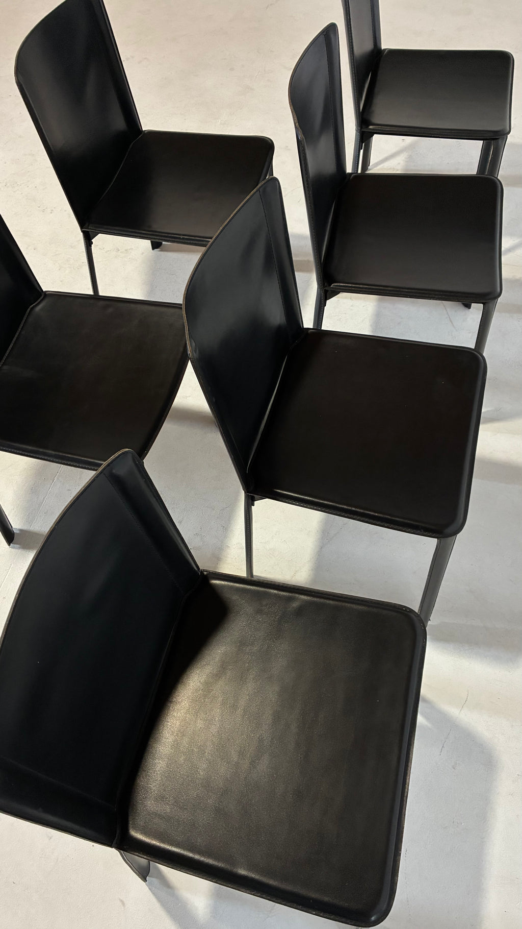 CIDUE LEATHER DINING CHAIRS (SET OF 6)