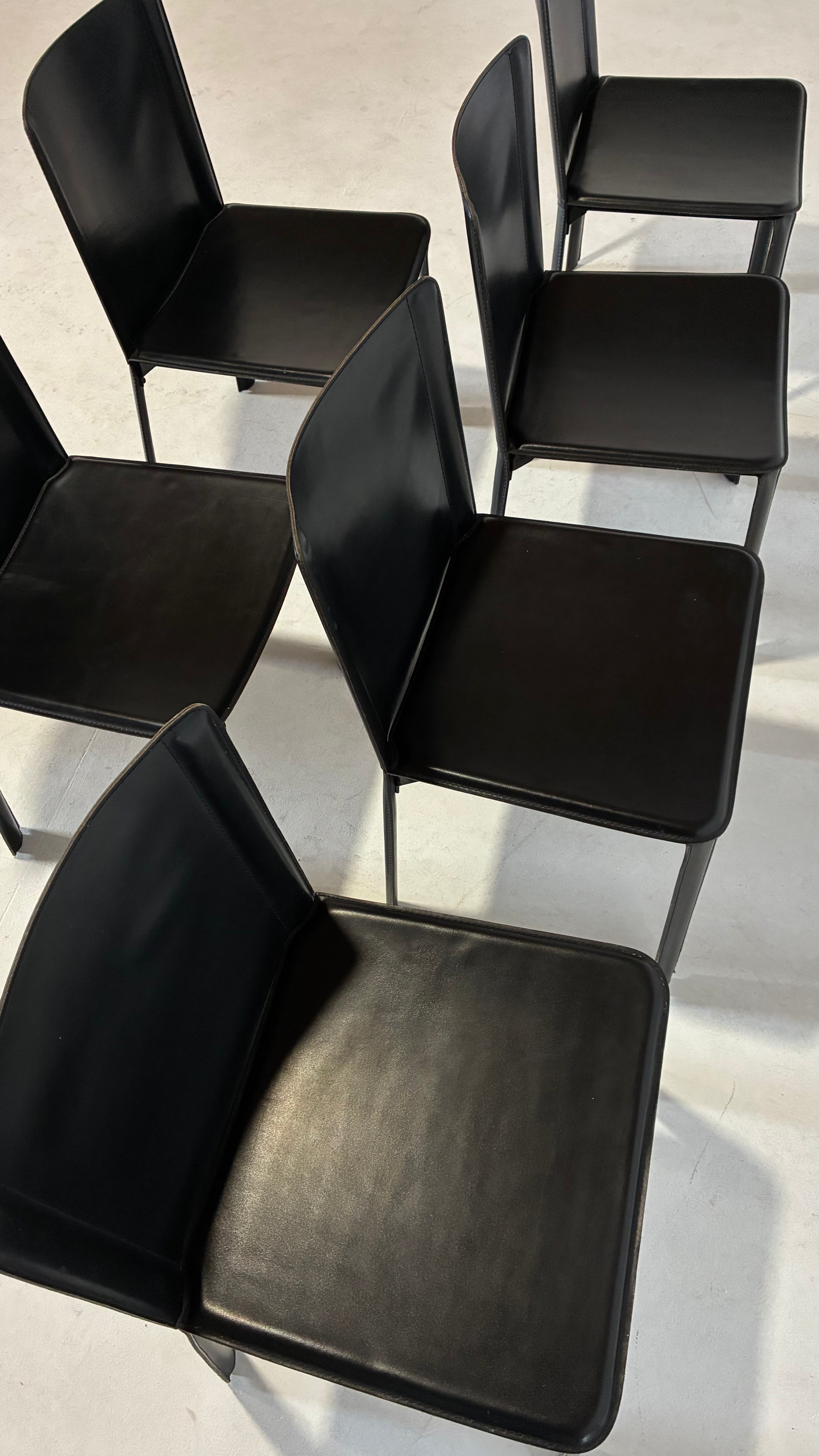 CIDUE LEATHER DINING CHAIRS (SET OF 6)
