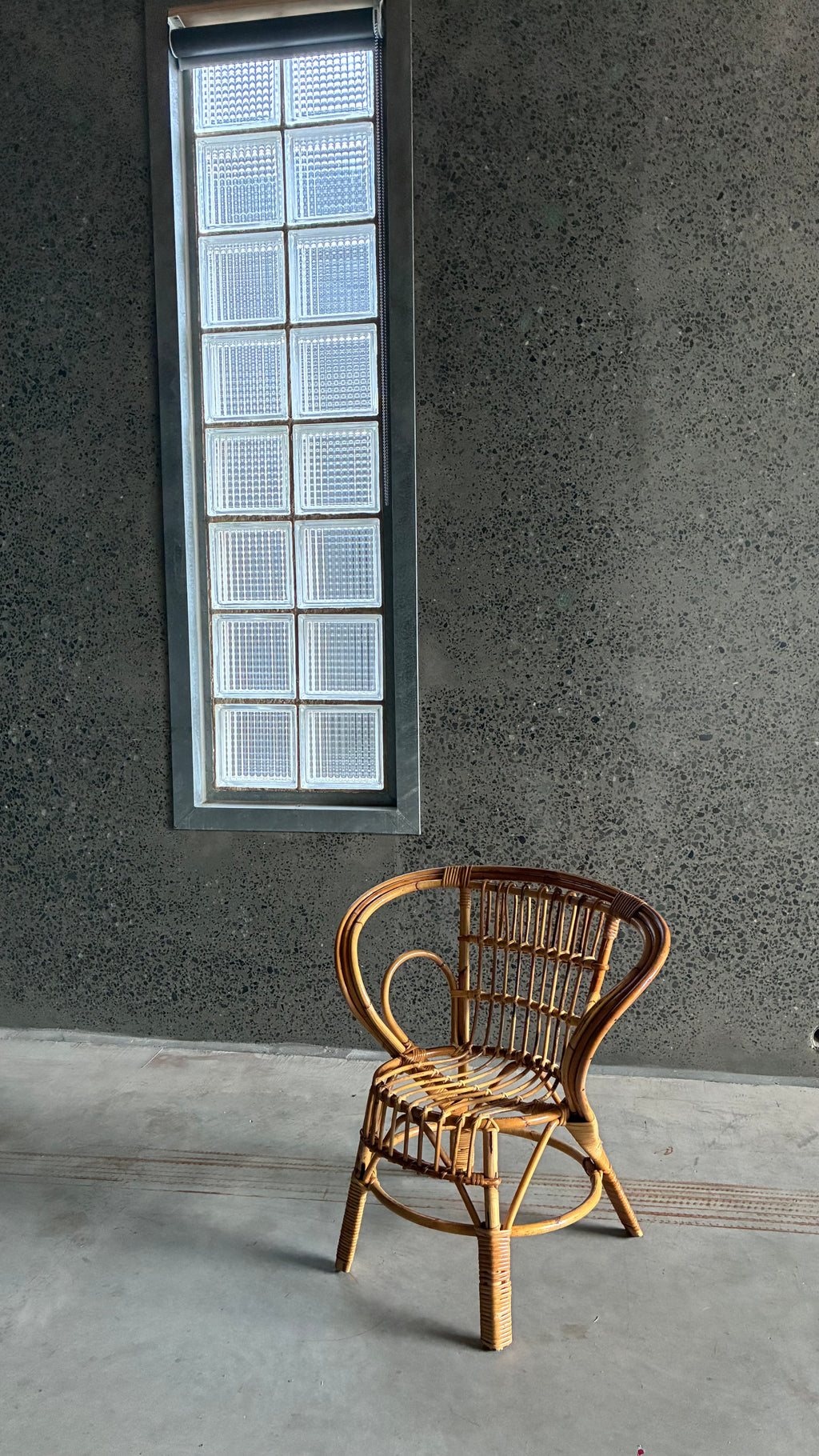 VINTAGE BAMBOO AND RATTAN CHILDREN'S HOOP CHAIR