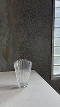 CRISTAL D'ARQUES "EVENTAIL" CRYSTAL VASE, FRANCE