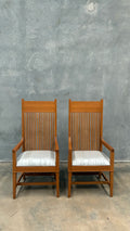 Pair of Frank Lloyd Wright Armchairs | Dedar Milano Moiré