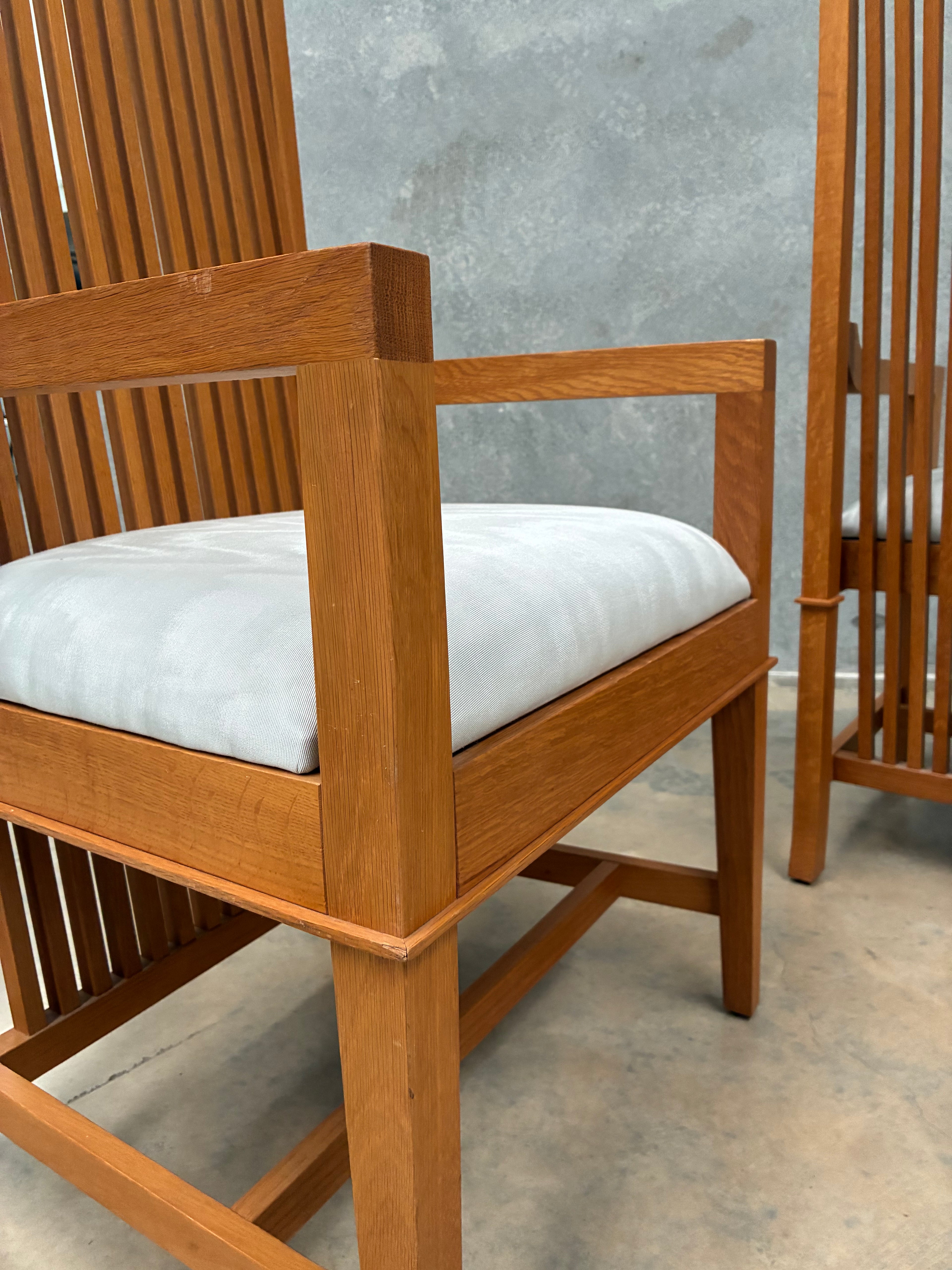 Pair of Frank Lloyd Wright Armchairs | Dedar Milano Moiré