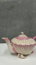 Shell Form Majolica Teapot by Keller & Guérin, Lunéville France 1910