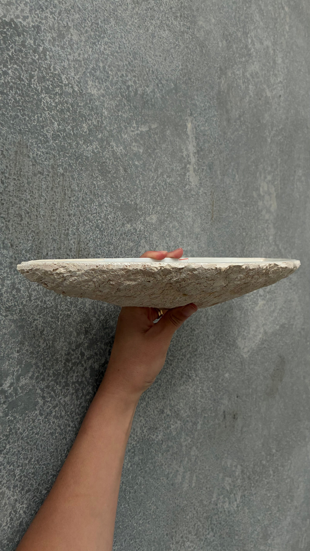 Pair of Stone Composite Wall Sconces Italy 1970s