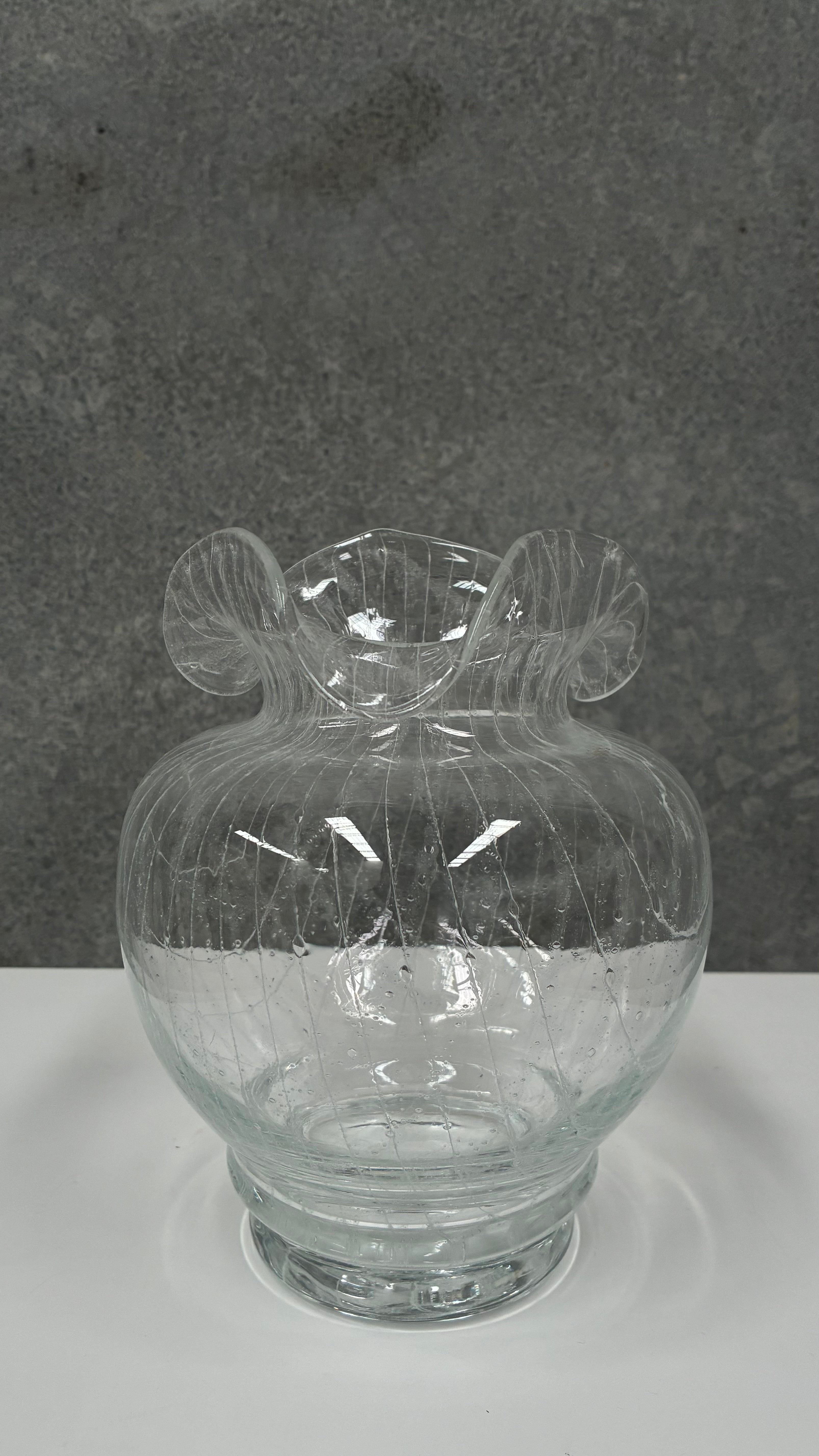 Hand-Blown Art Glass Vase, Murano Italy 1960s