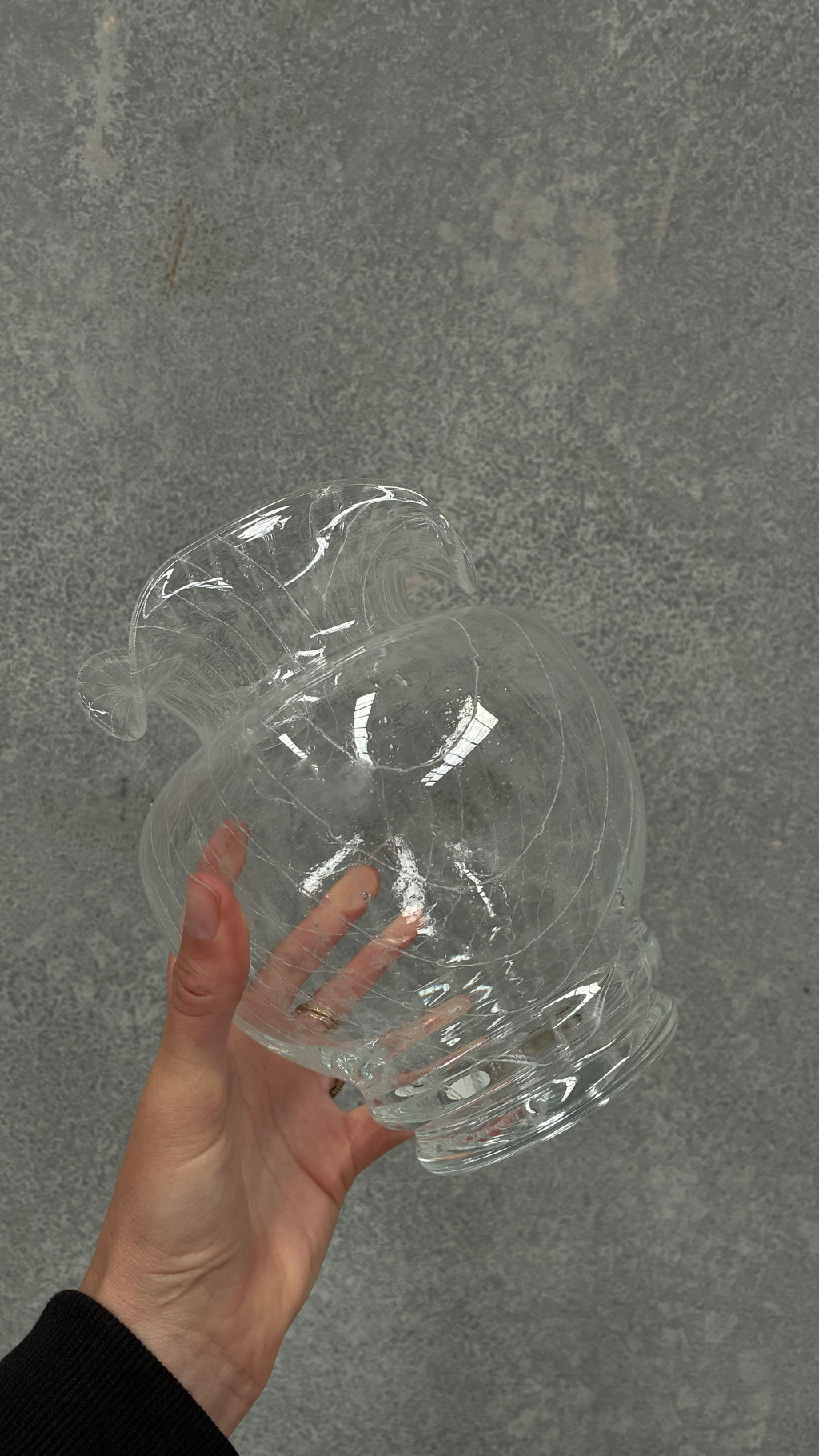 Hand-Blown Art Glass Vase, Murano Italy 1960s