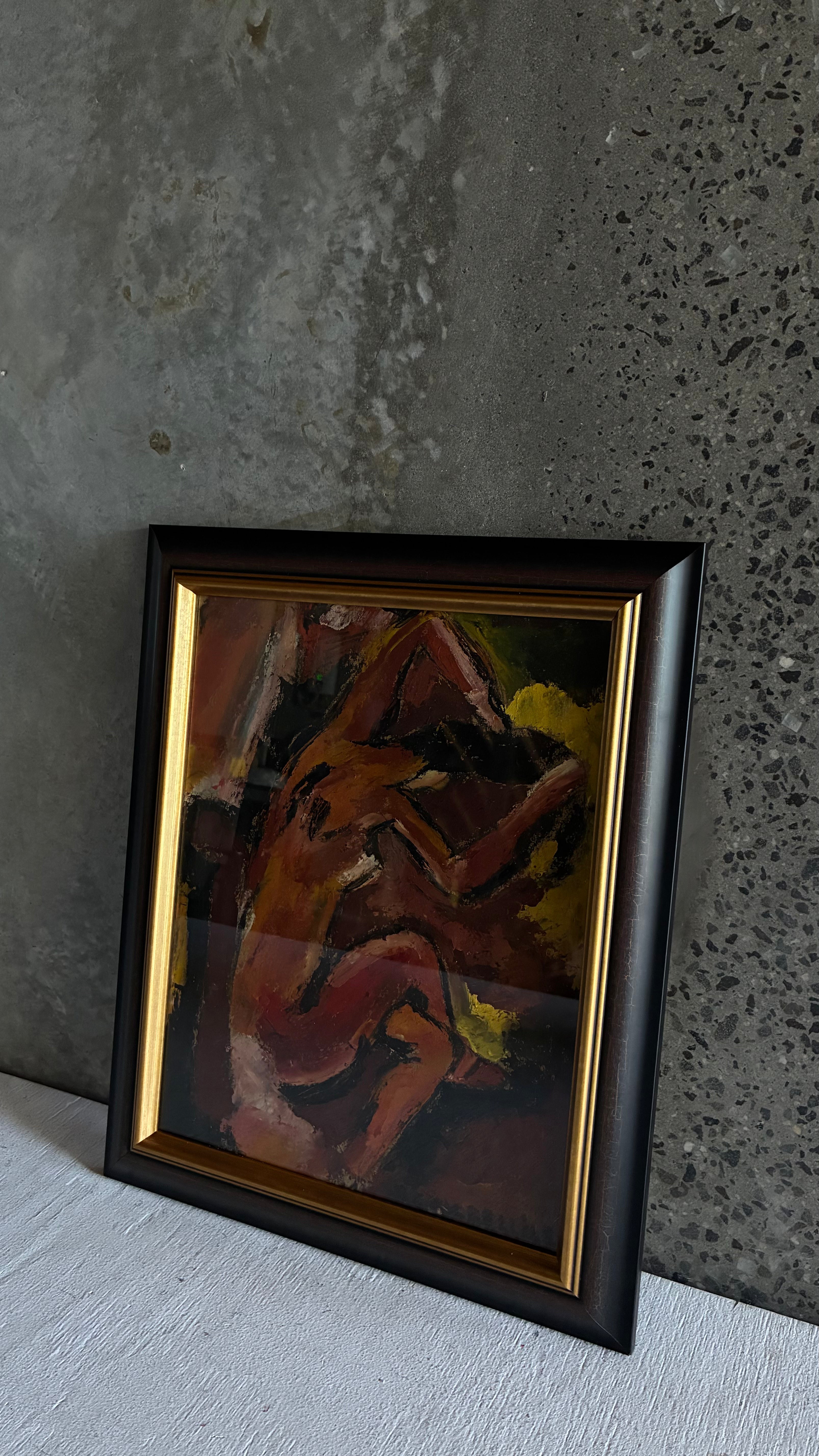 French Modernist Nude OIl Painting 1930s