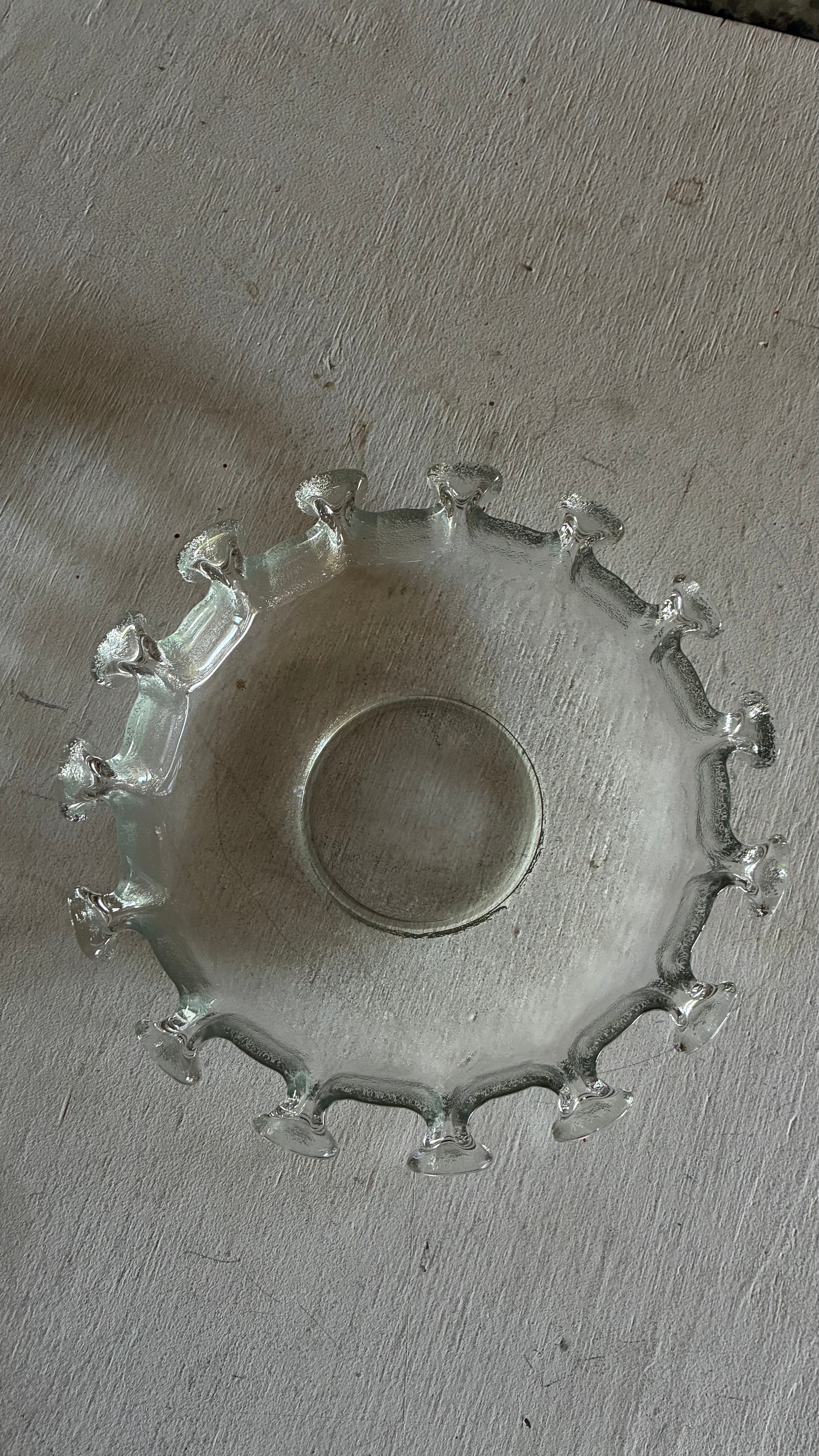 HUMPPILA FINLAND GLASS CENTREPIECE 1970S