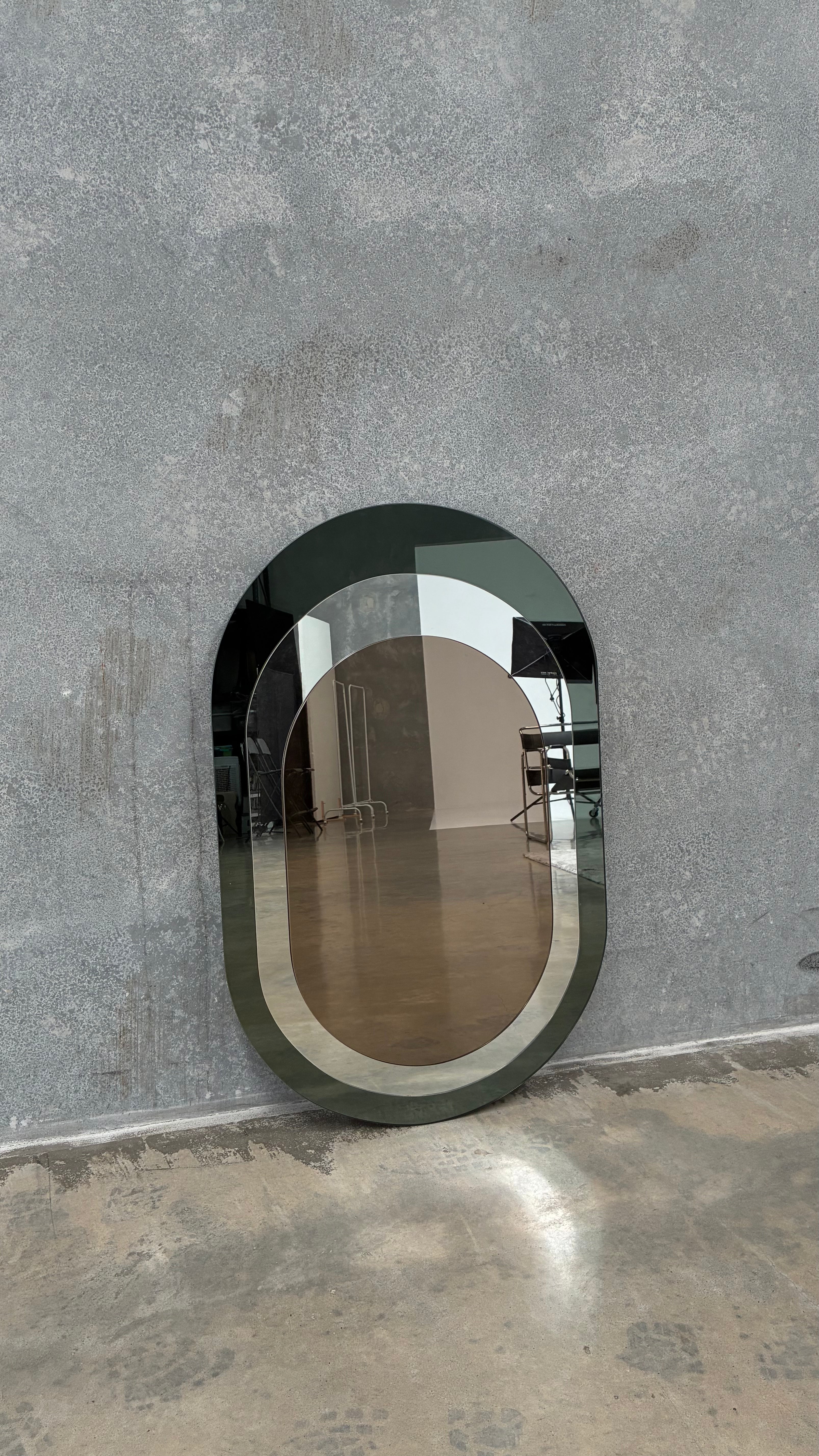 Italian Layered Mirror 1970s