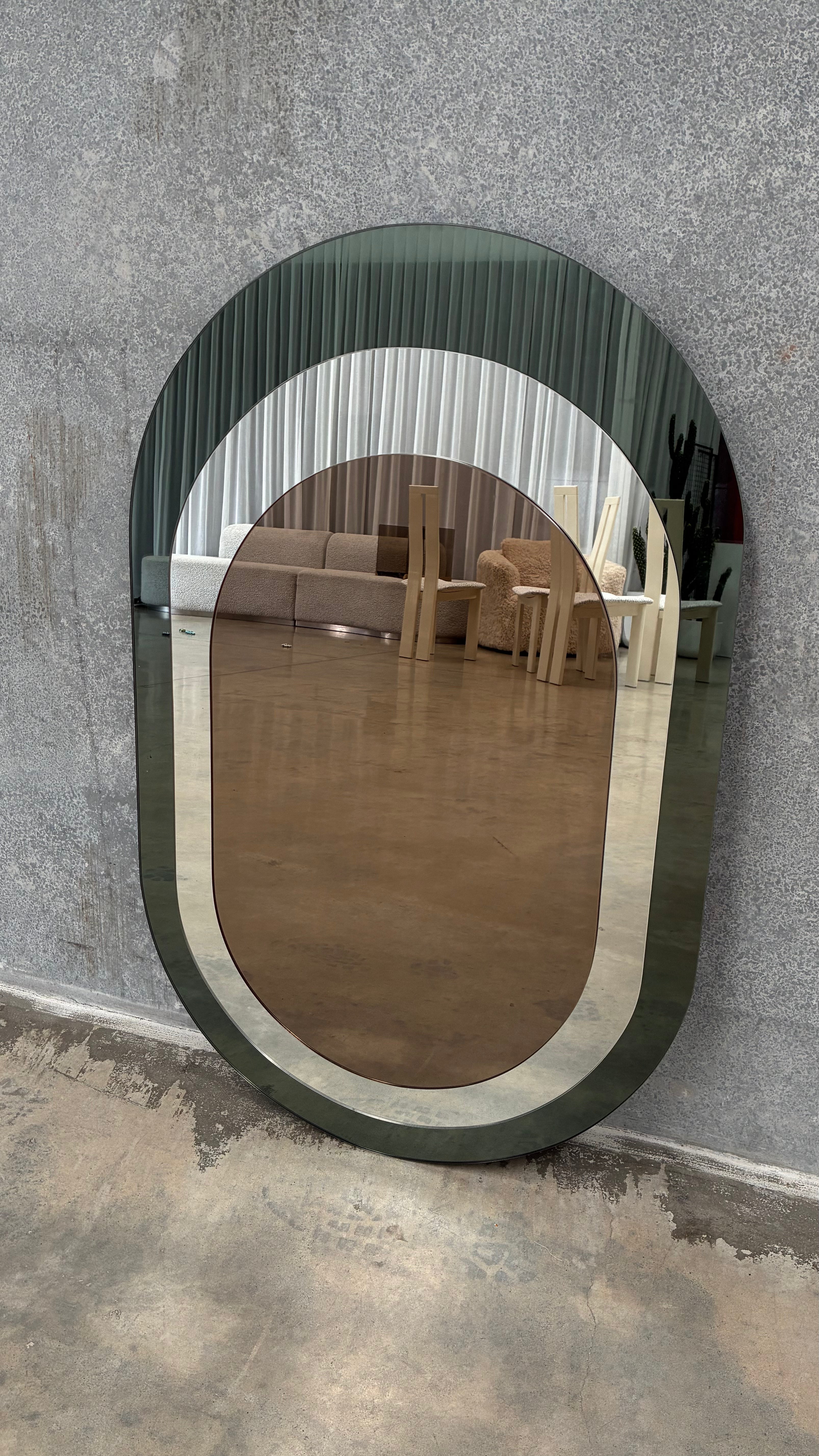 Italian Layered Mirror 1970s