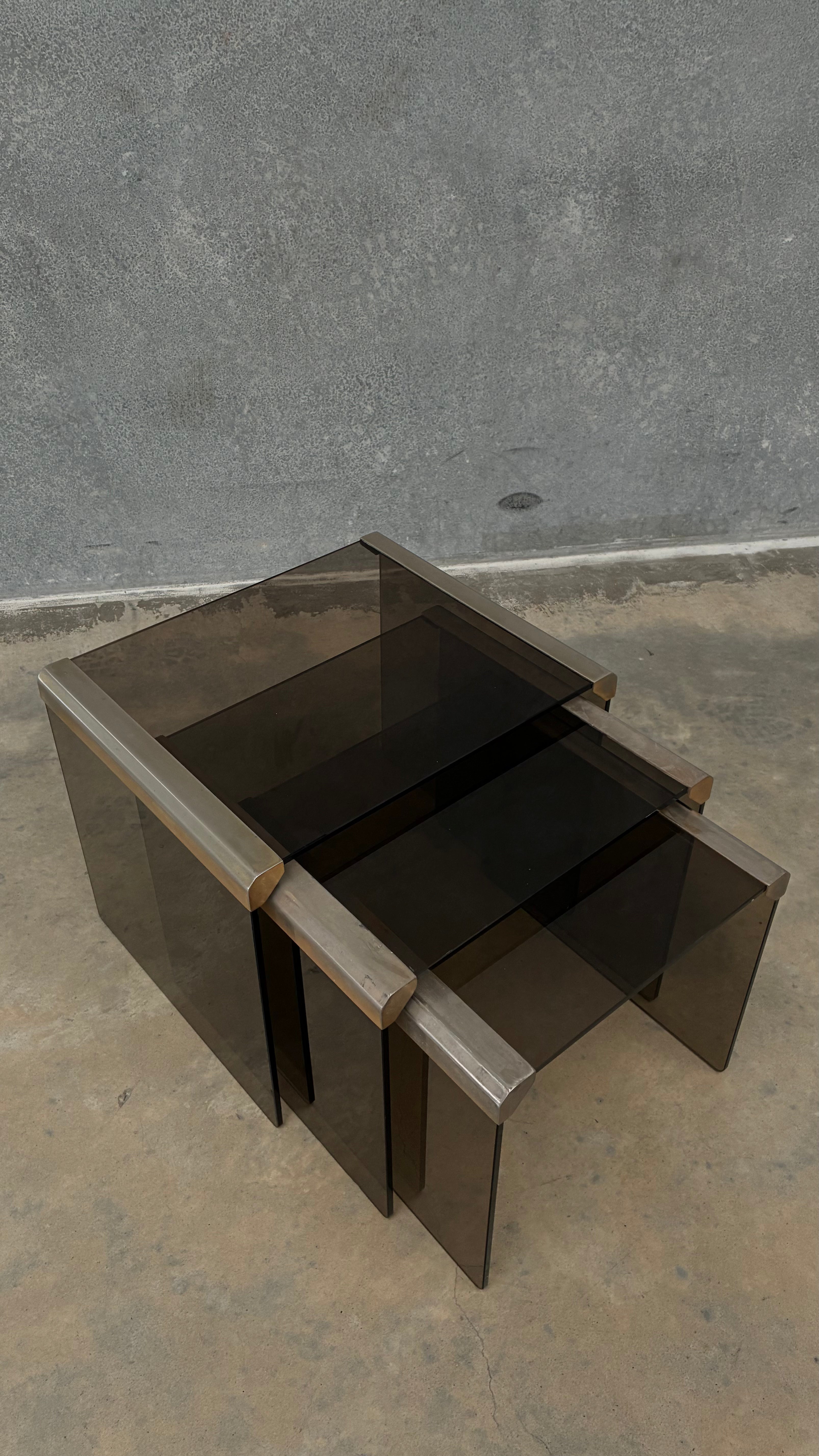 Set of Three Gallotti and Radice T35 Nesting tables Italy 1970s