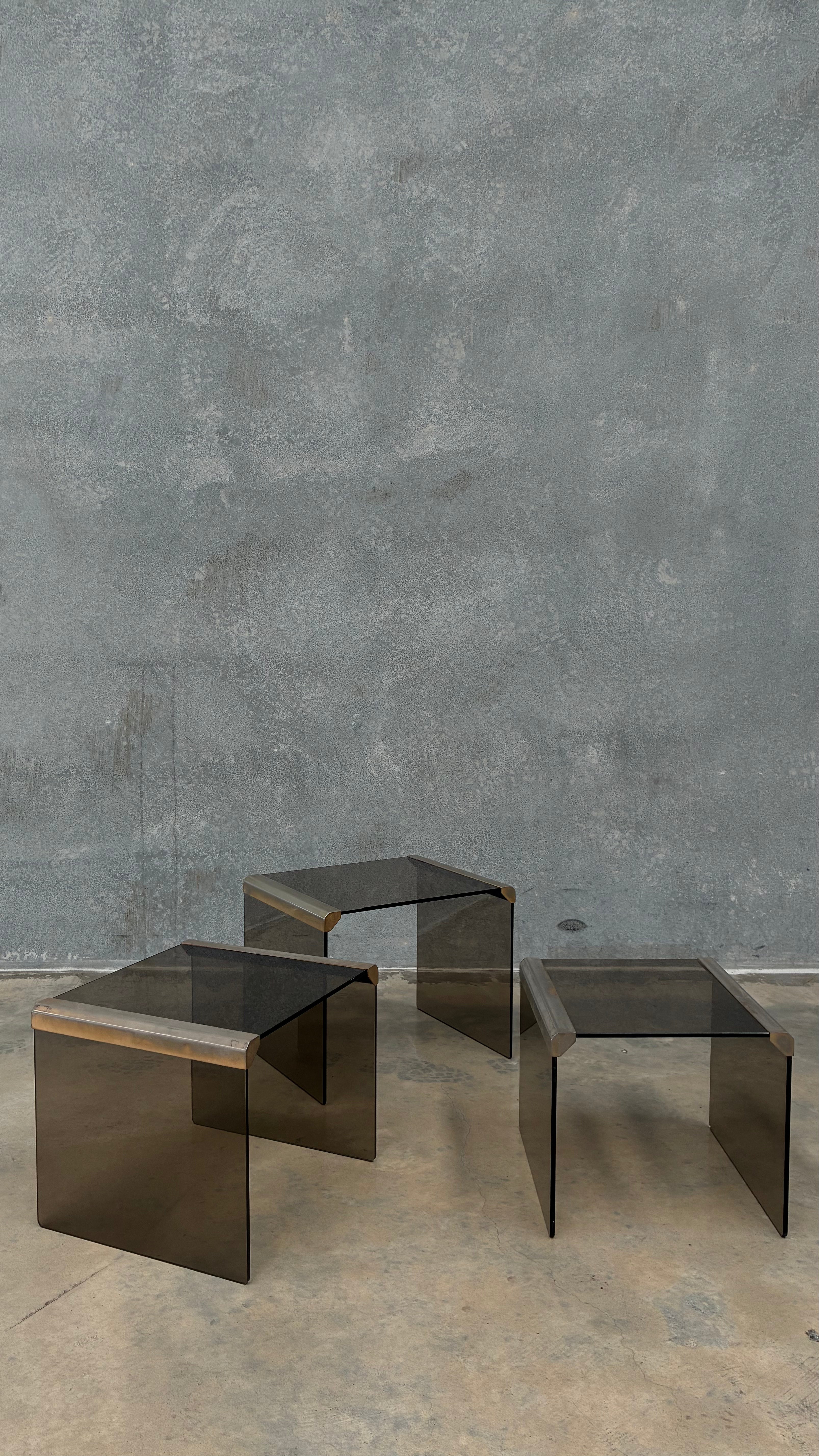 Set of Three Gallotti and Radice T35 Nesting tables Italy 1970s