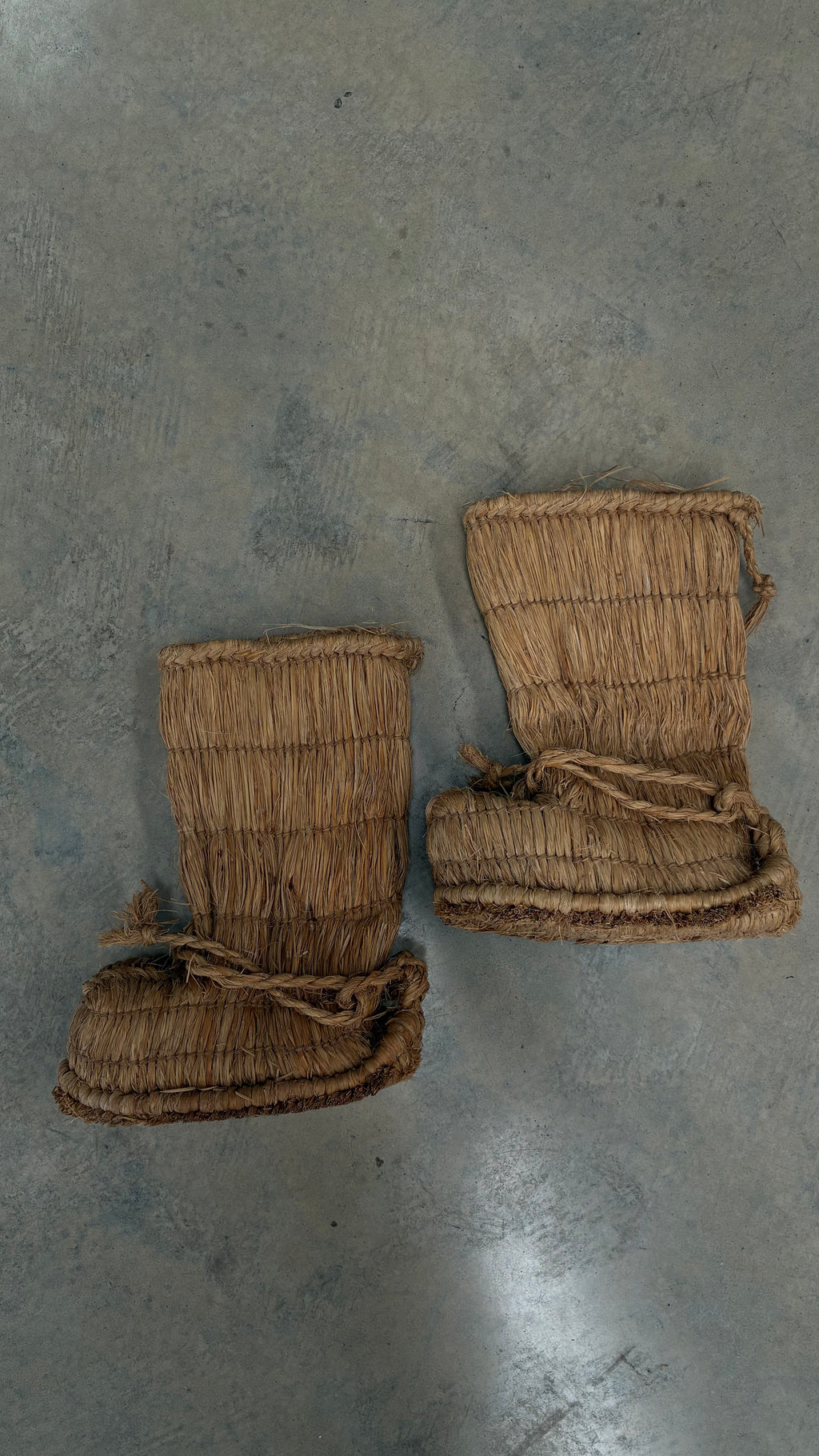 Traditional Japanese straw boots, Mid-20th Century