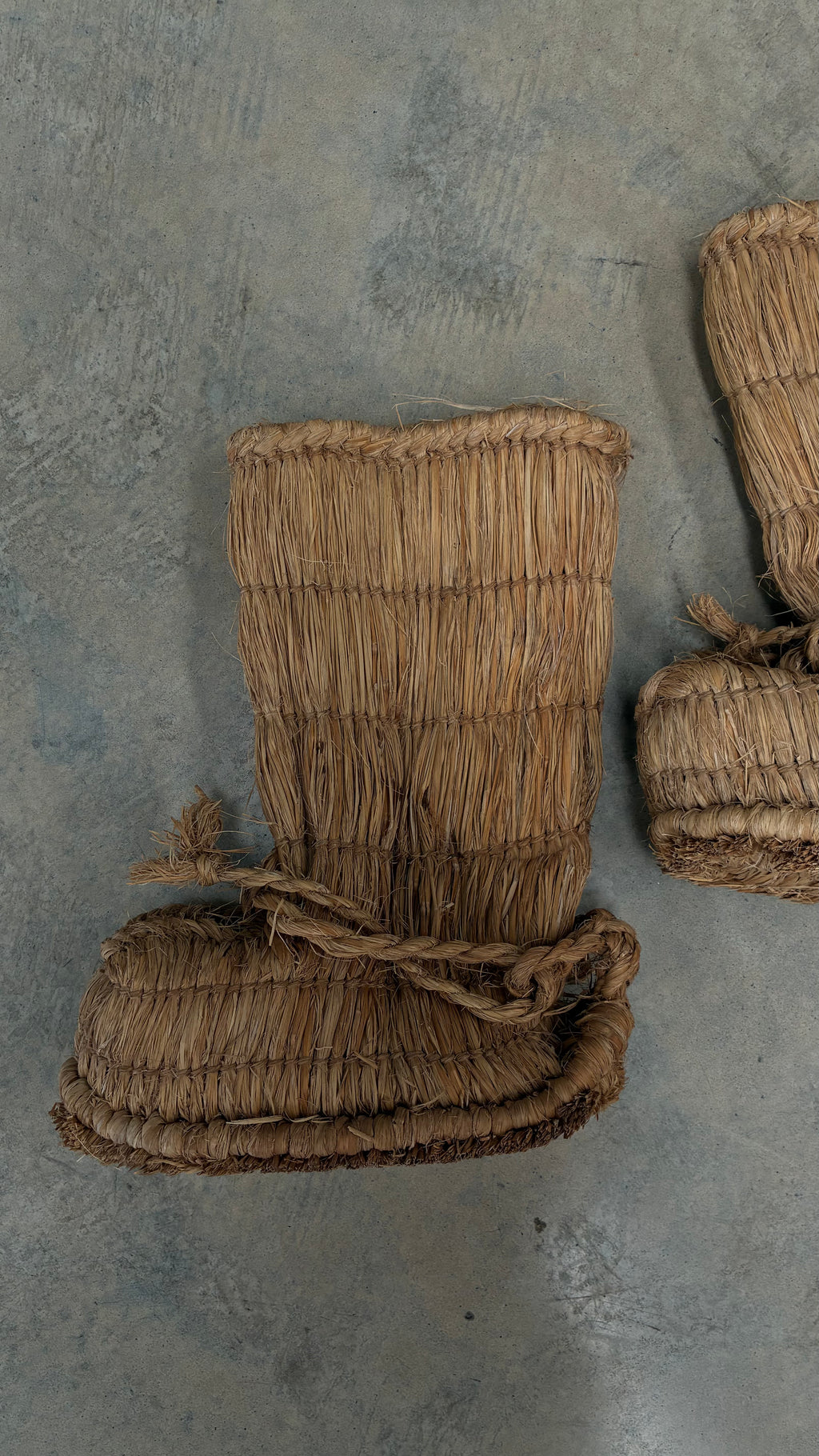 Traditional Japanese straw boots, Mid-20th Century