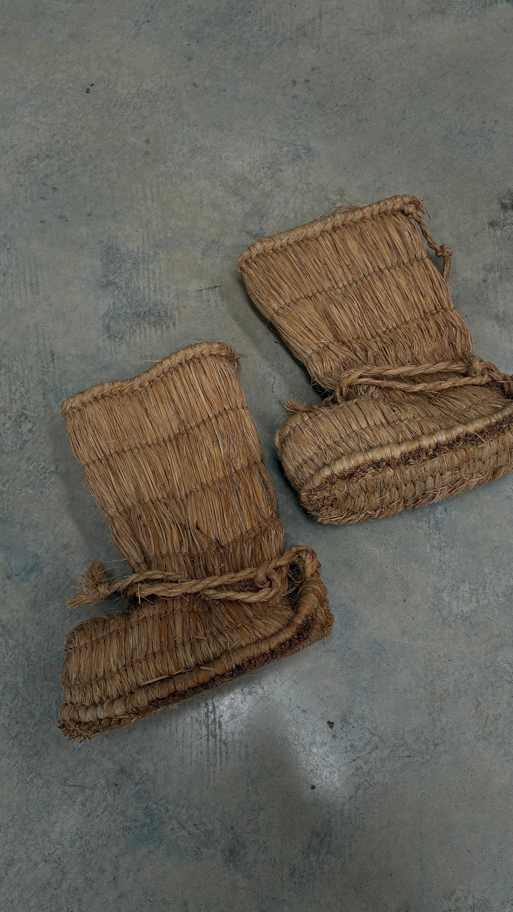 Traditional Japanese straw boots, Mid-20th Century