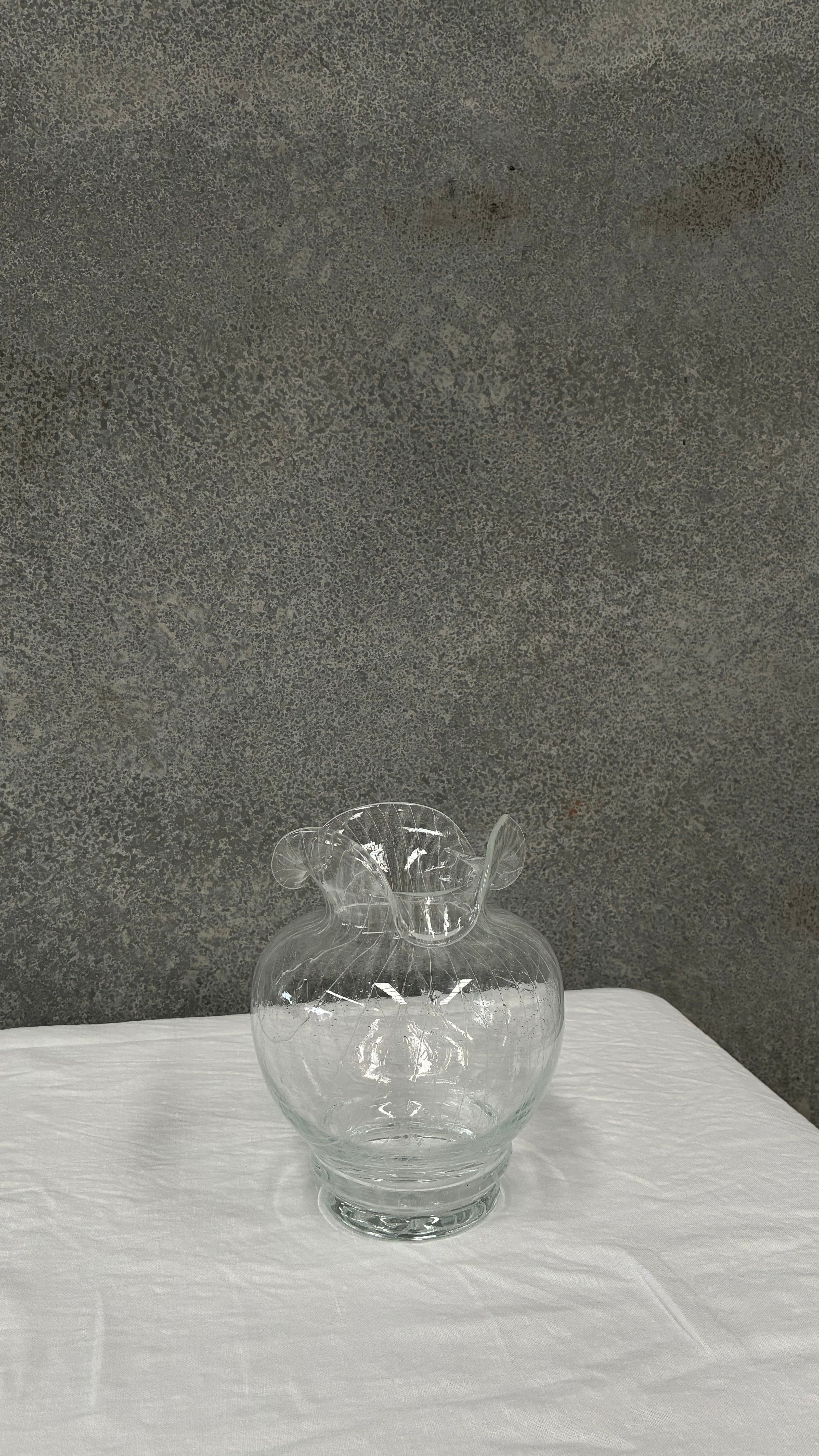 Hand-Blown Art Glass Vase, Murano Italy 1960s