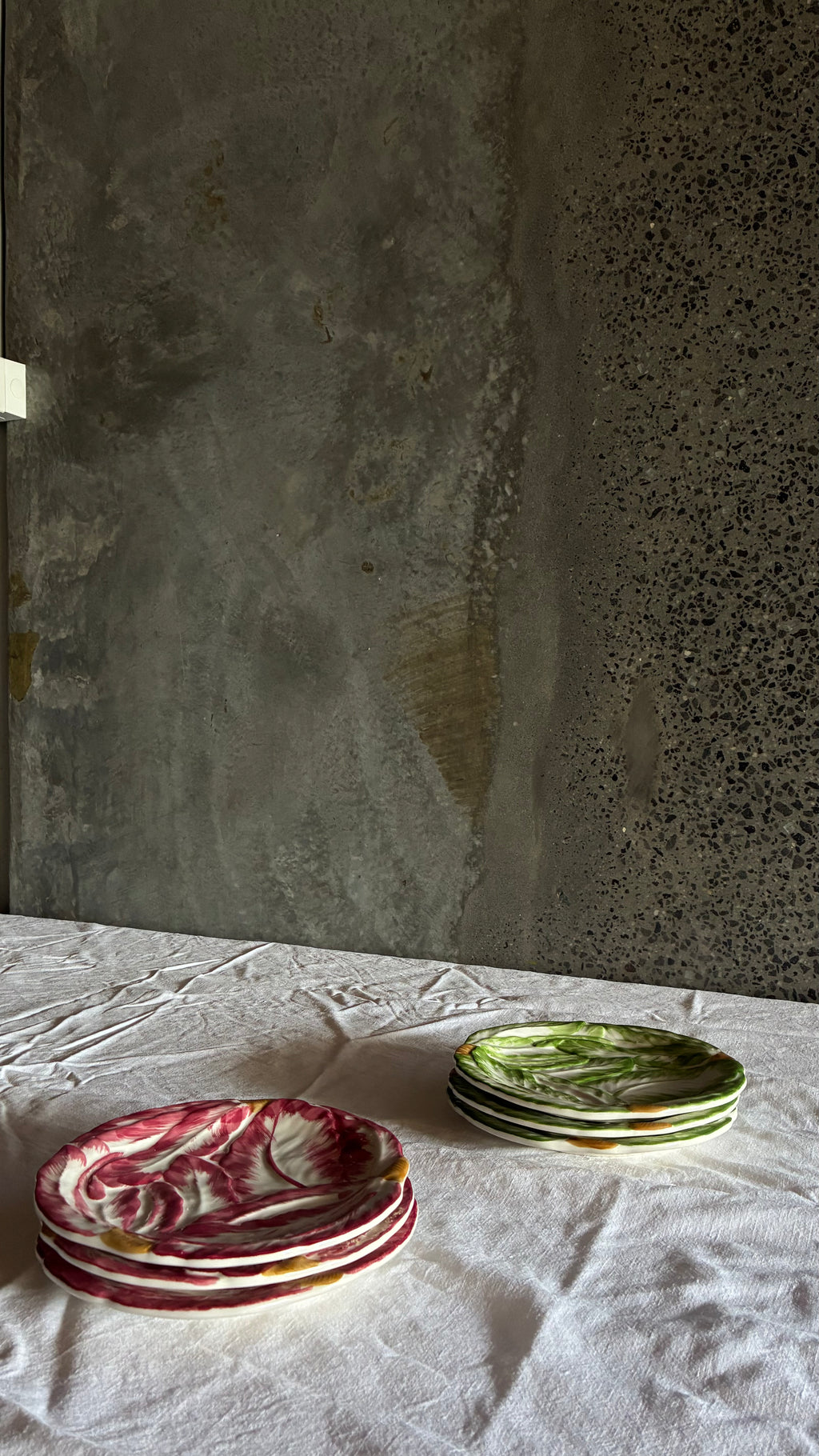 ITALIAN RADICCHIO PLATES HAND PAINTED (SET OF THREE)