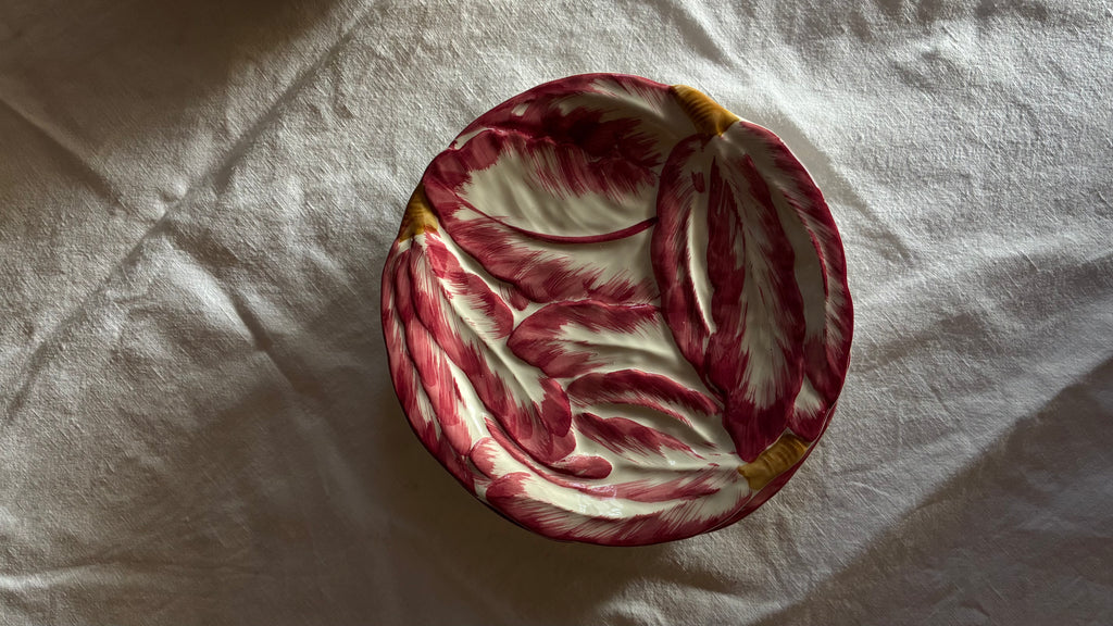 ITALIAN RADICCHIO PLATES HAND PAINTED (SET OF THREE)