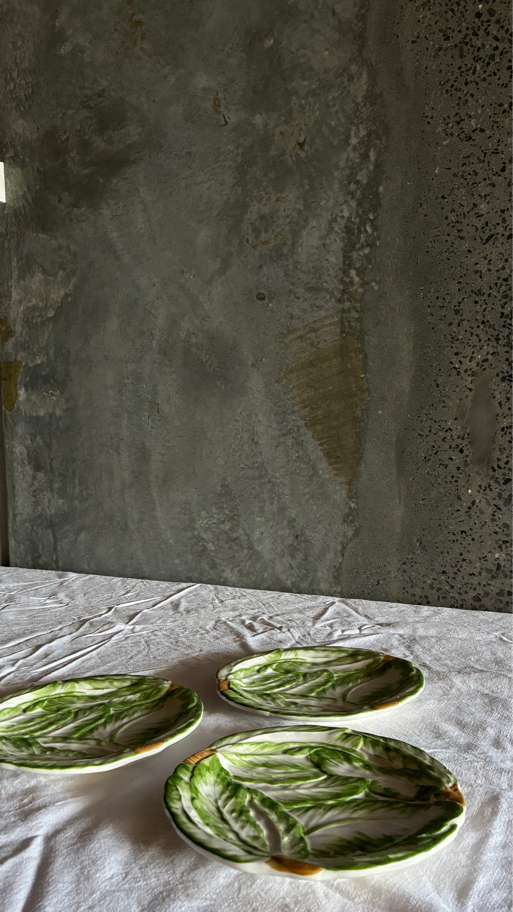 ITALIAN RADICCHIO PLATES HAND PAINTED (SET OF THREE)