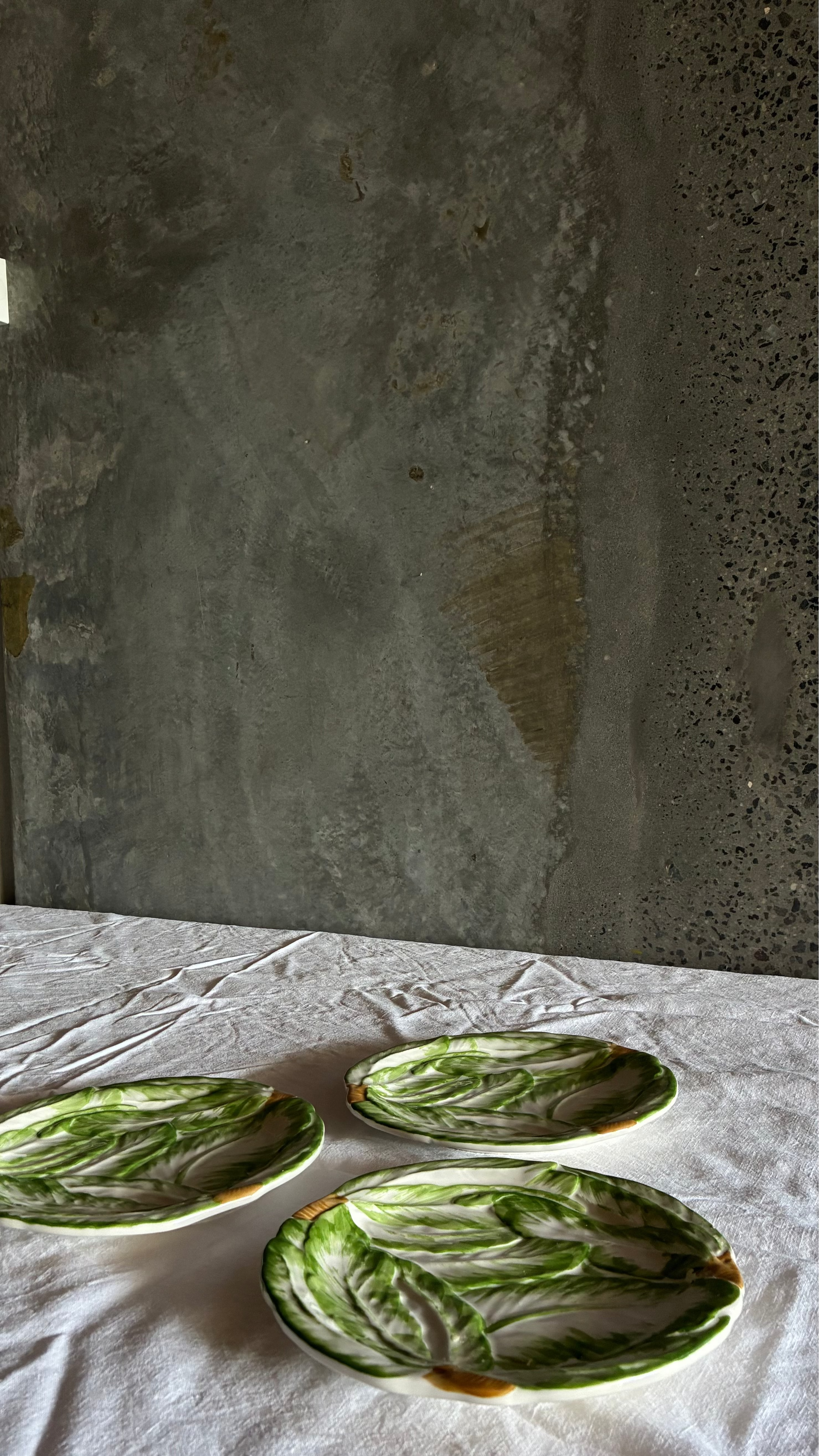 ITALIAN RADICCHIO PLATES HAND PAINTED (SET OF THREE)