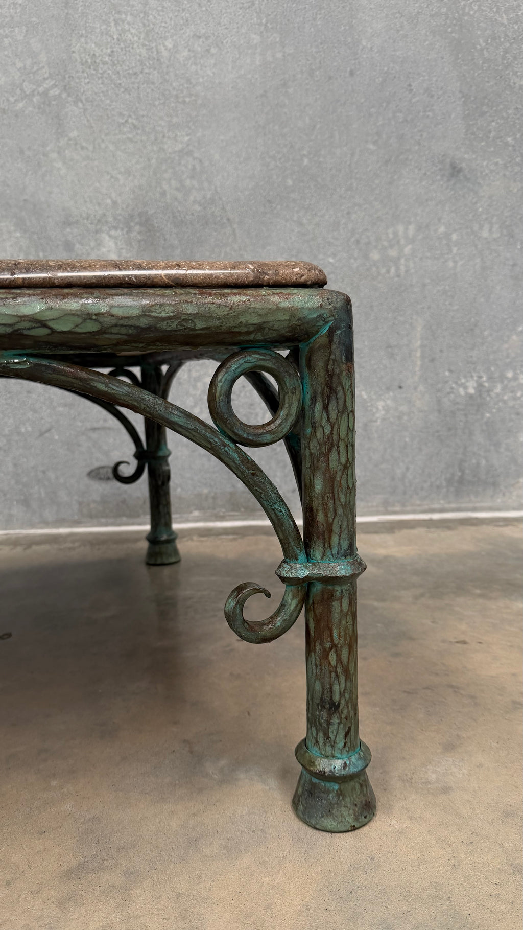 Vintage French Art Deco Revival Marble Coffee Table