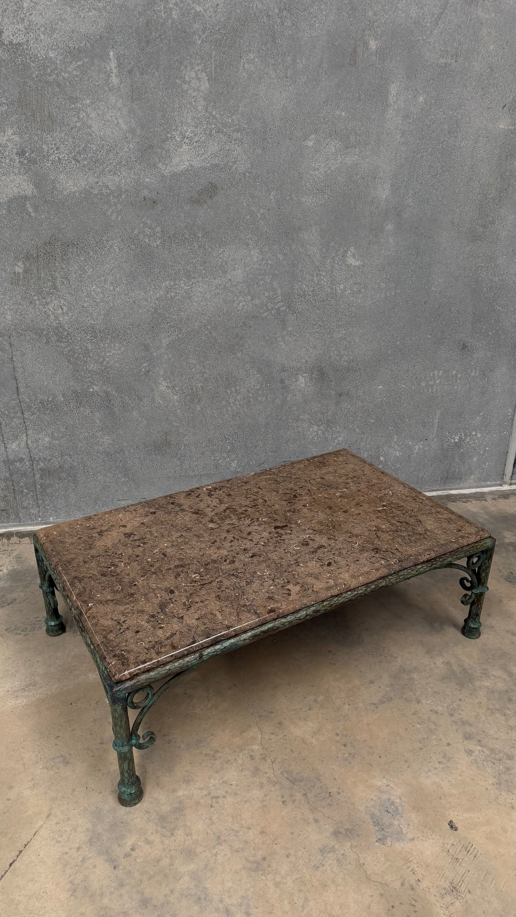 Vintage French Art Deco Revival Marble Coffee Table