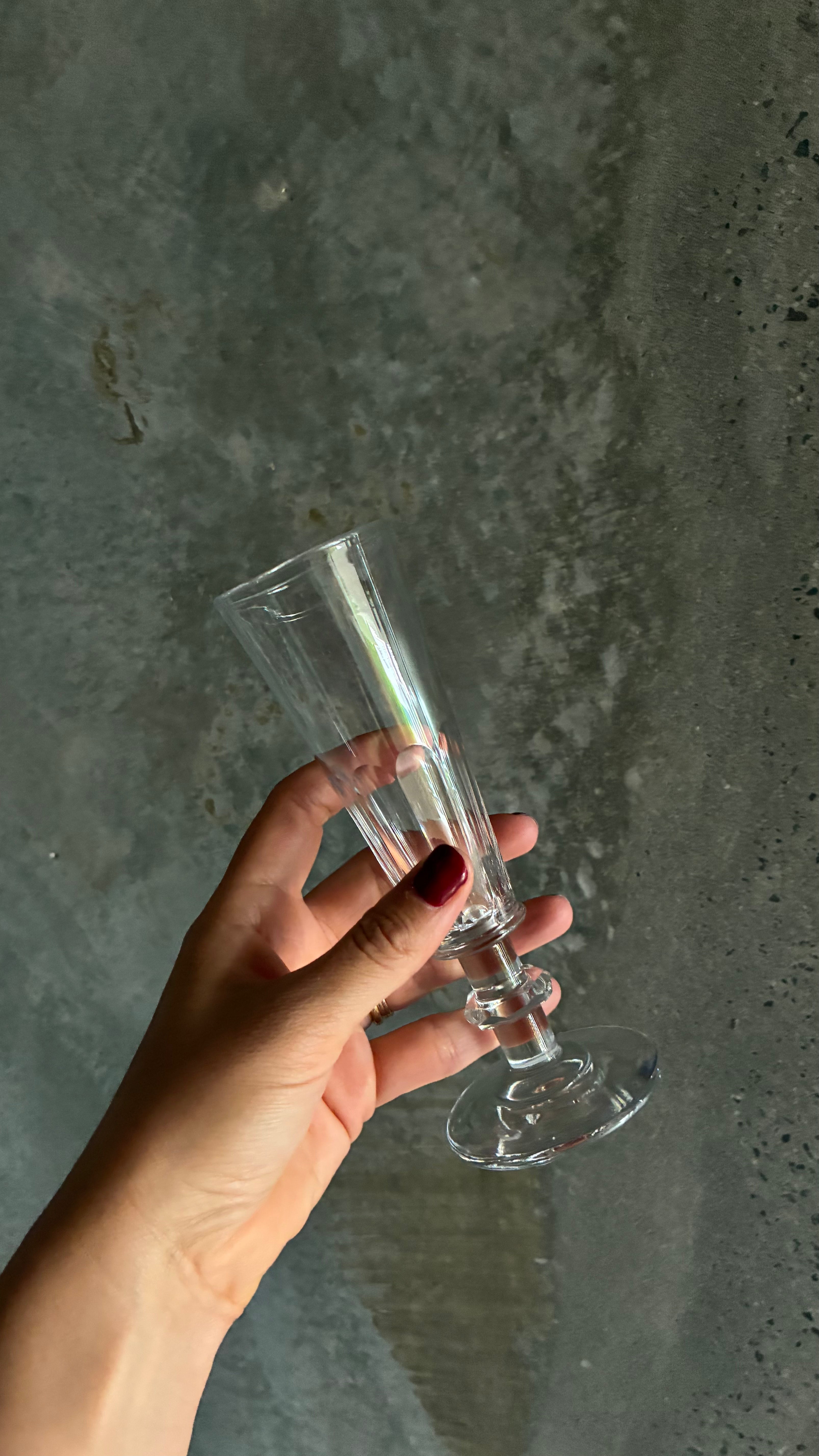 FRENCH HAND -CUT CHAMPAGNE FLUTES 1890 (SET OF 6)