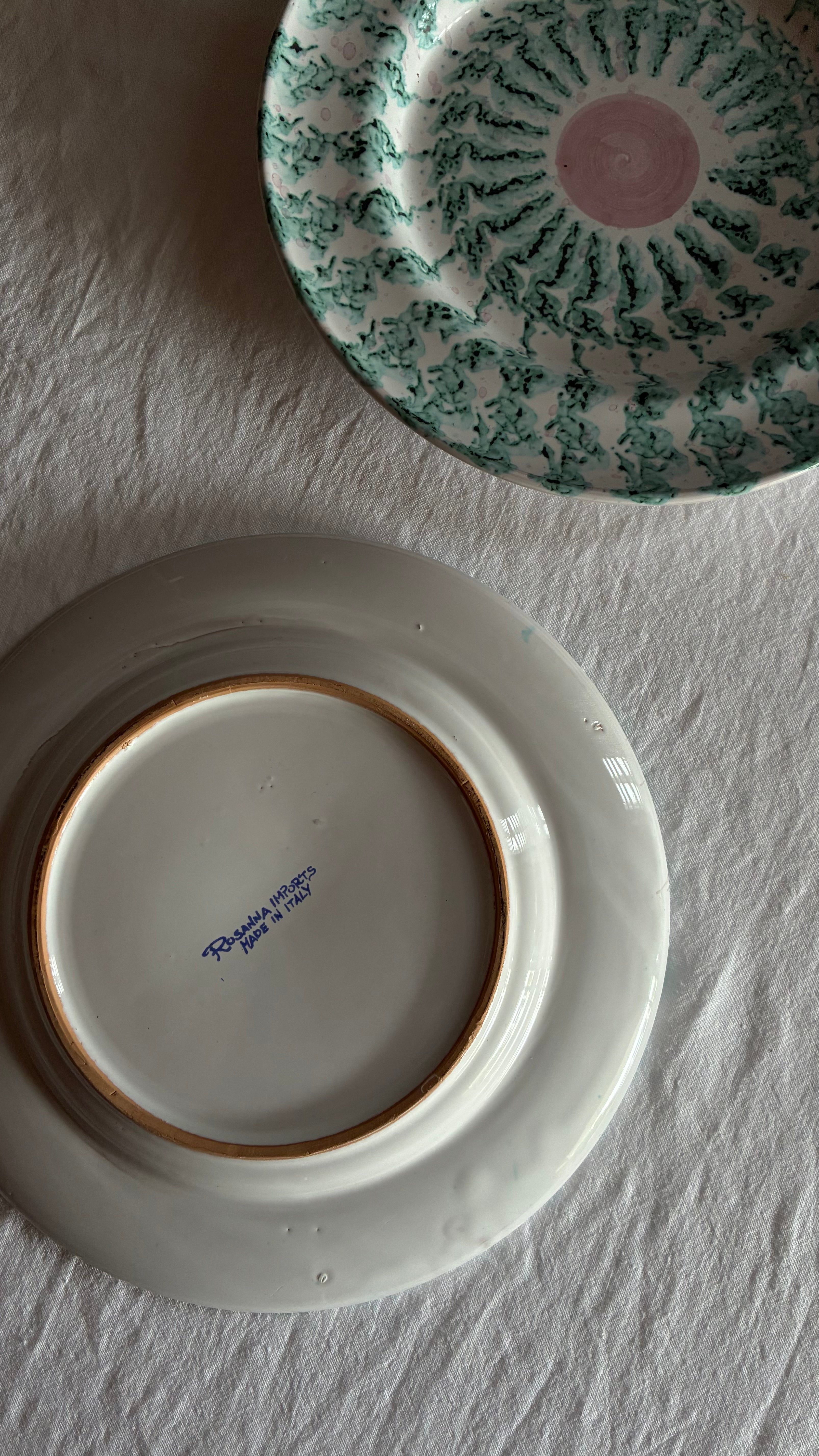 GLAZED CERAMIC ITALIAN PLATE SET