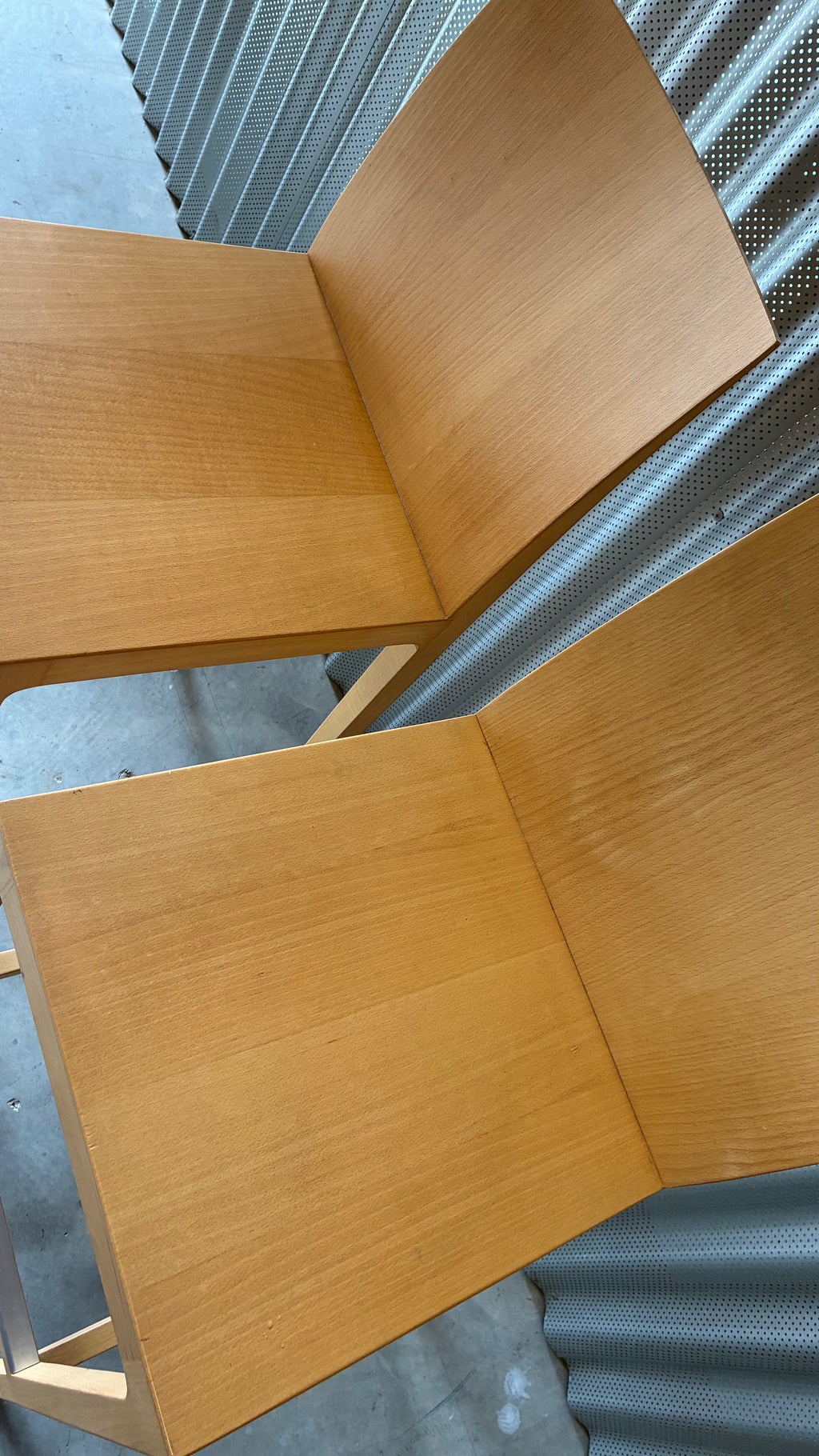 ITALIAN BEECH STOOLS (PAIR)
