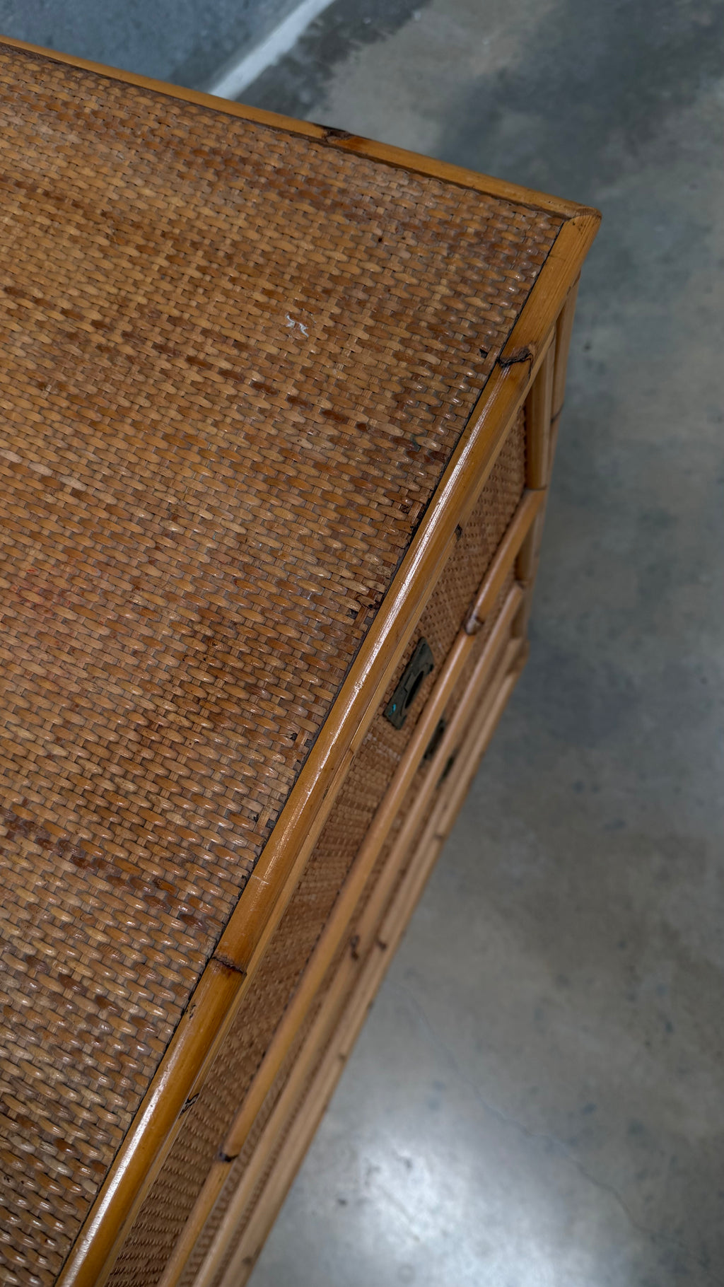 Italian bamboo Chest of Drawers 1970s
