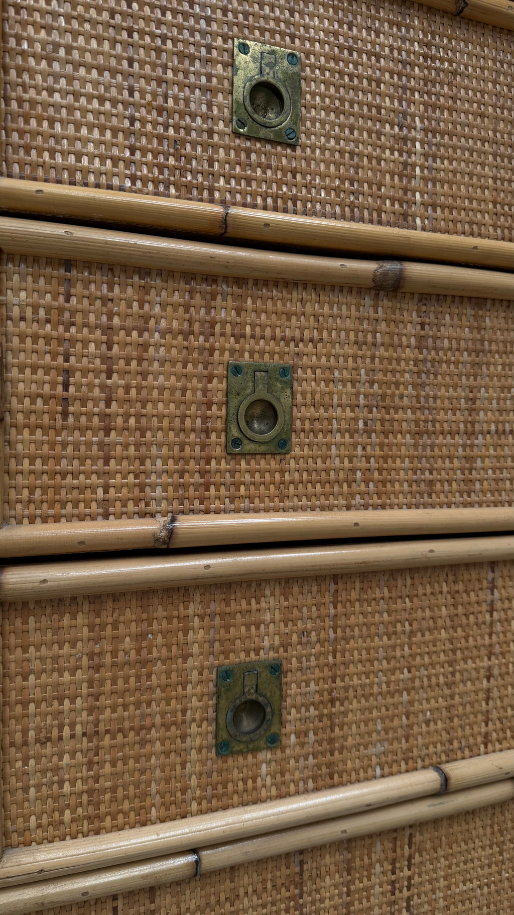 Italian bamboo Chest of Drawers 1970s