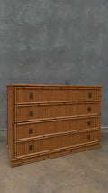 Italian bamboo Chest of Drawers 1970s