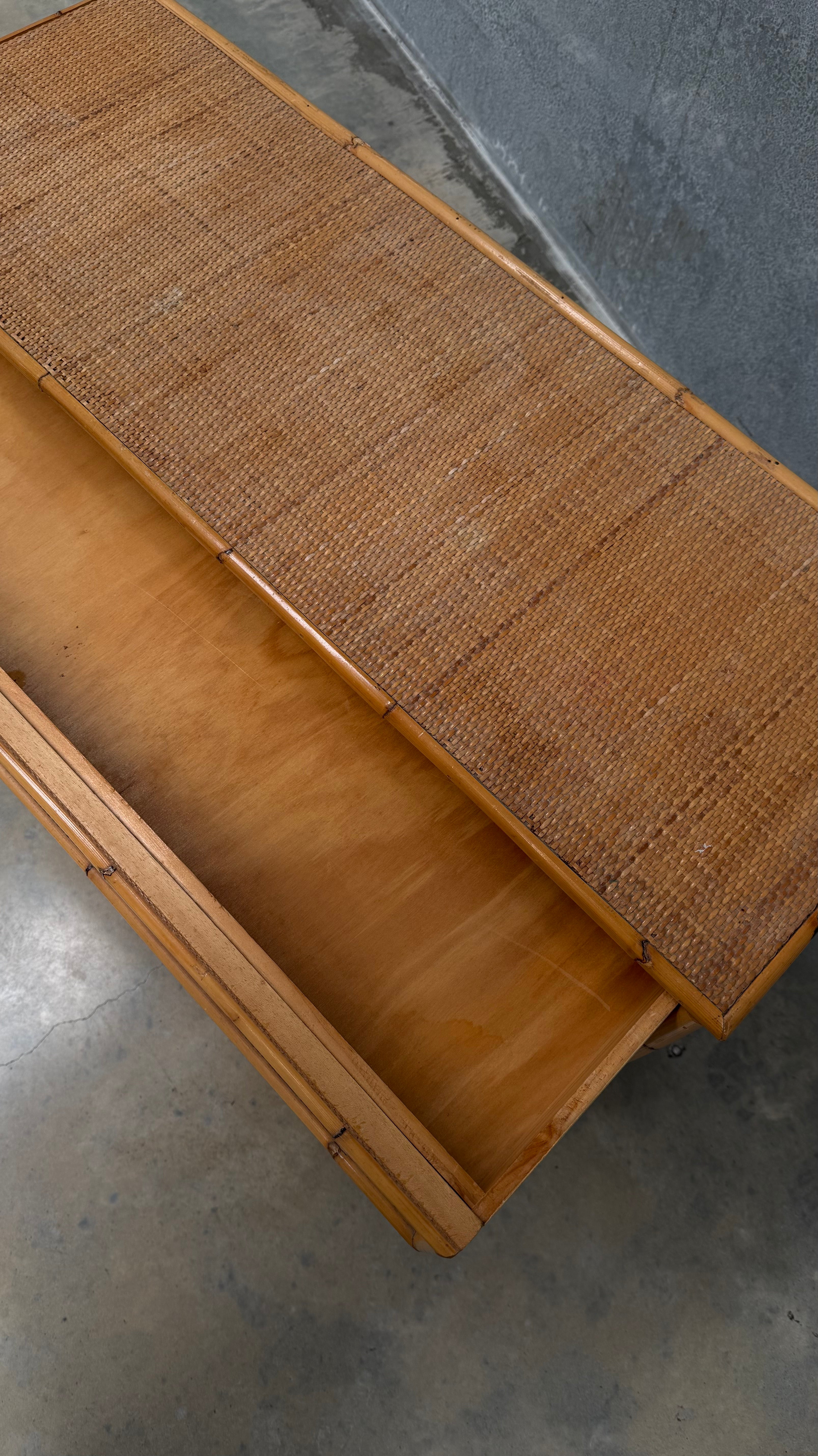 Italian bamboo Chest of Drawers 1970s
