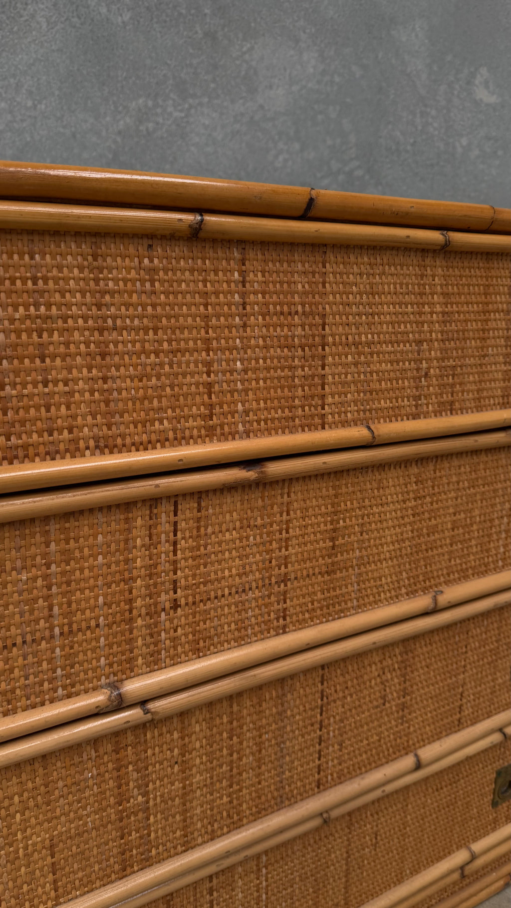 Italian bamboo Chest of Drawers 1970s