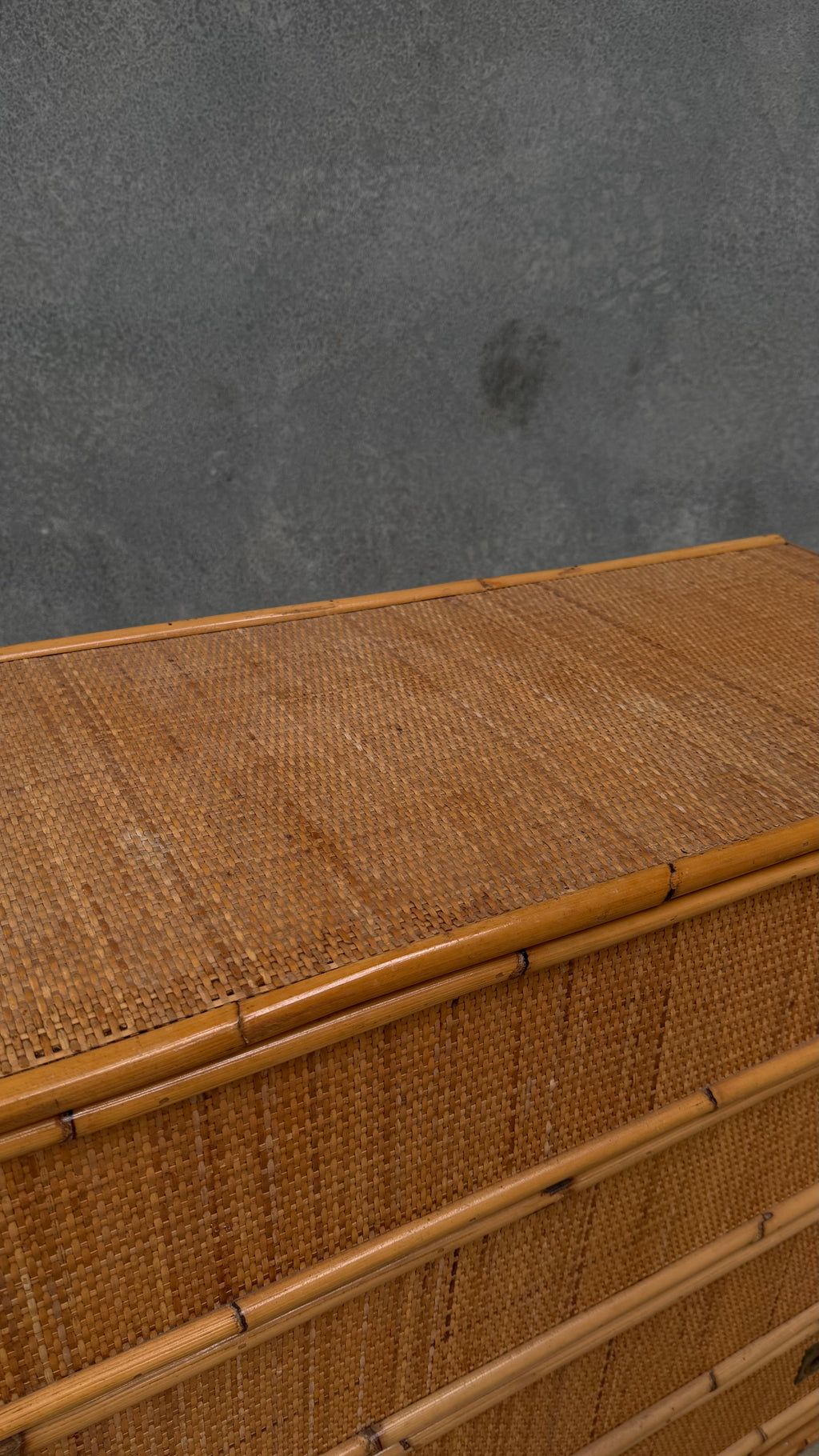 Italian bamboo Chest of Drawers 1970s