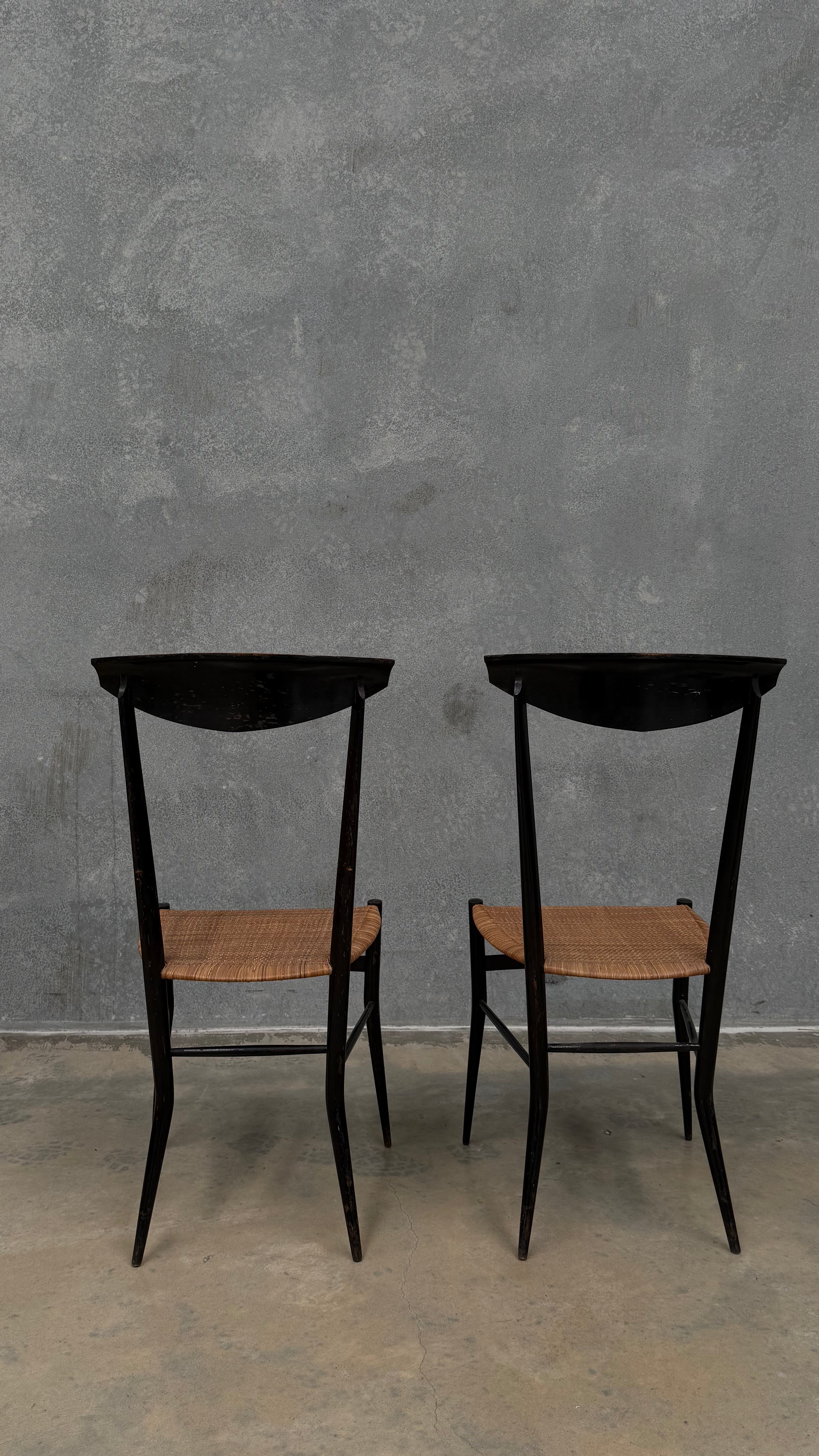 Mid-Century Italian Chiavari Dining Chairs by Colombo Sanguineti (Pair)