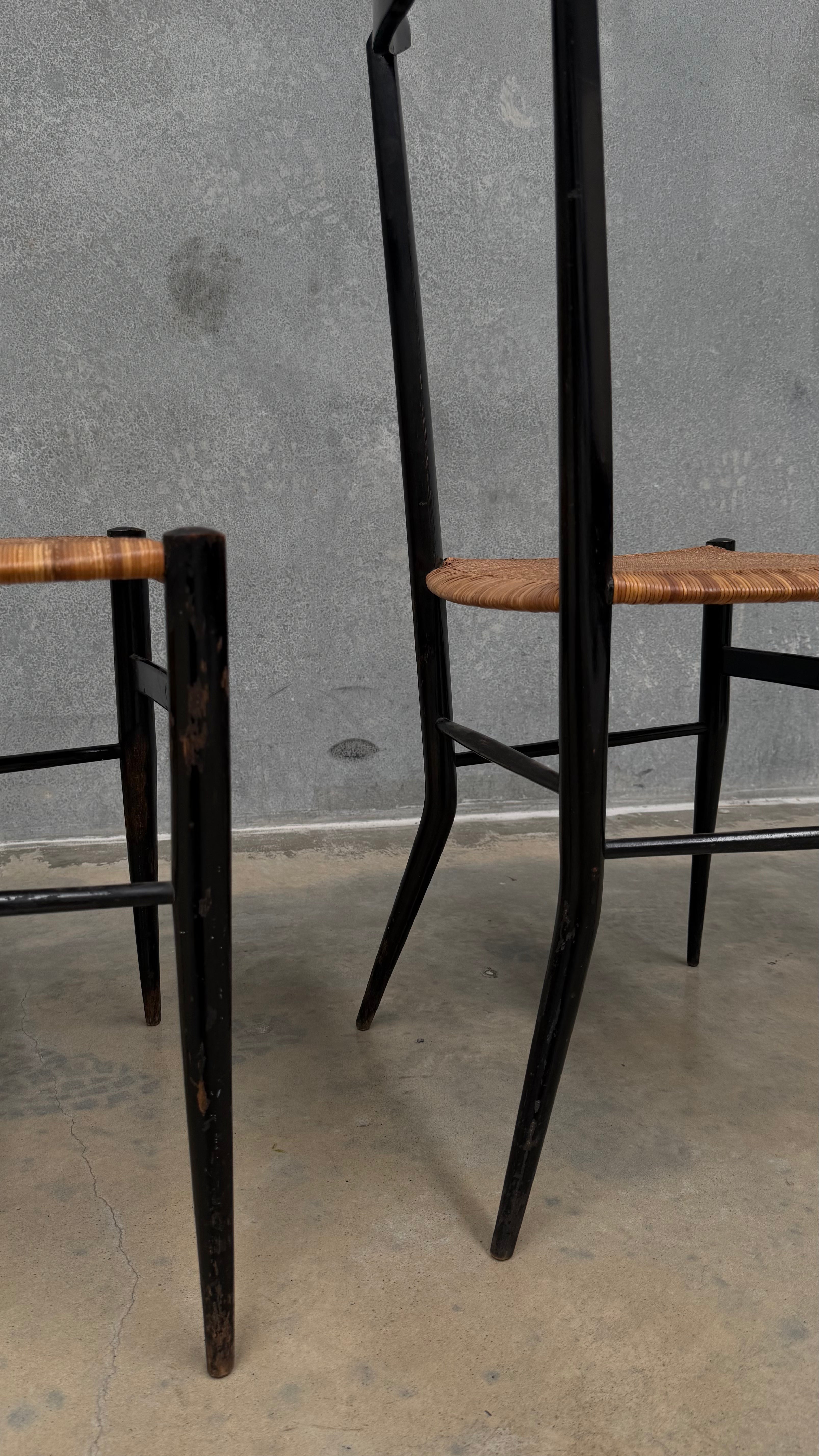 Mid-Century Italian Chiavari Dining Chairs by Colombo Sanguineti (Pair)